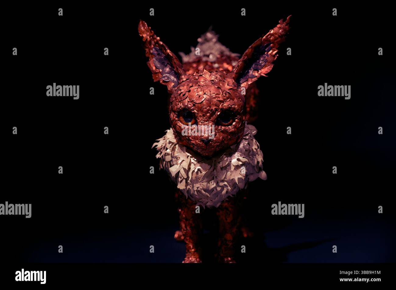 Eevee ha reinventato e amato Pokémon che prende vita attraverso le texture dell'arte giapponese Foto Stock