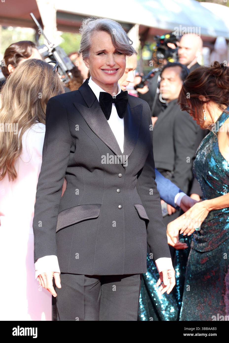 Andie McDowellpartecipa al Red carpet "Mission Impossible - The Final Reckoning" al 78° Festival annuale di Cannes al Palais des Festivals il 14 maggio 2025 a Cannes, Francia. Foto: DGP/imageSPACE /MediaPunch Foto Stock