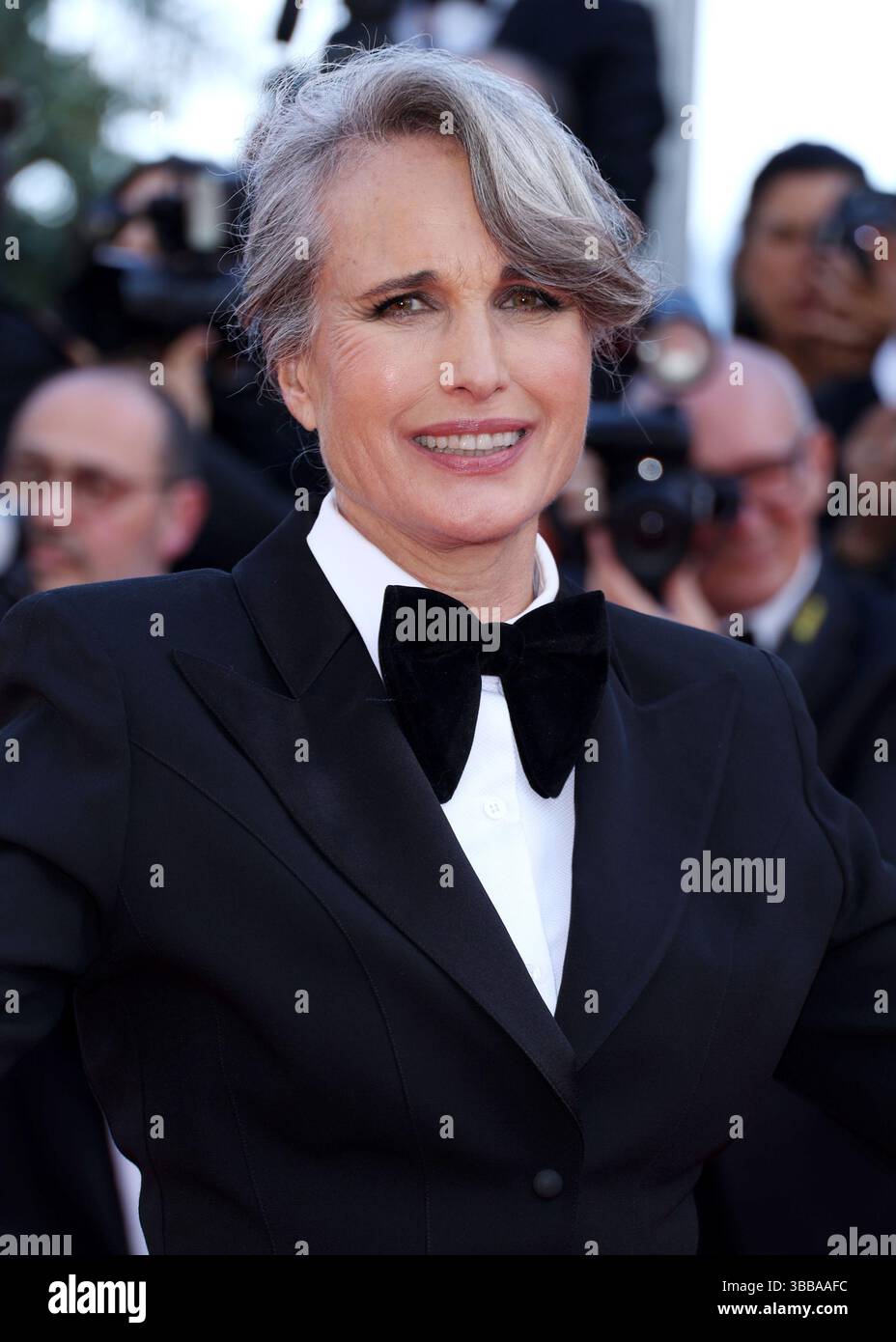 Andie McDowellpartecipa al Red carpet "Mission Impossible - The Final Reckoning" al 78° Festival annuale di Cannes al Palais des Festivals il 14 maggio 2025 a Cannes, Francia. Foto: DGP/imageSPACE /MediaPunch Foto Stock