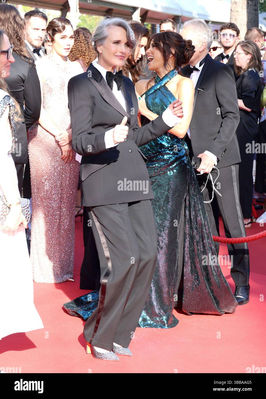 Andie McDowellpartecipa al Red carpet "Mission Impossible - The Final Reckoning" al 78° Festival annuale di Cannes al Palais des Festivals il 14 maggio 2025 a Cannes, Francia. Foto: DGP/imageSPACE /MediaPunch Foto Stock