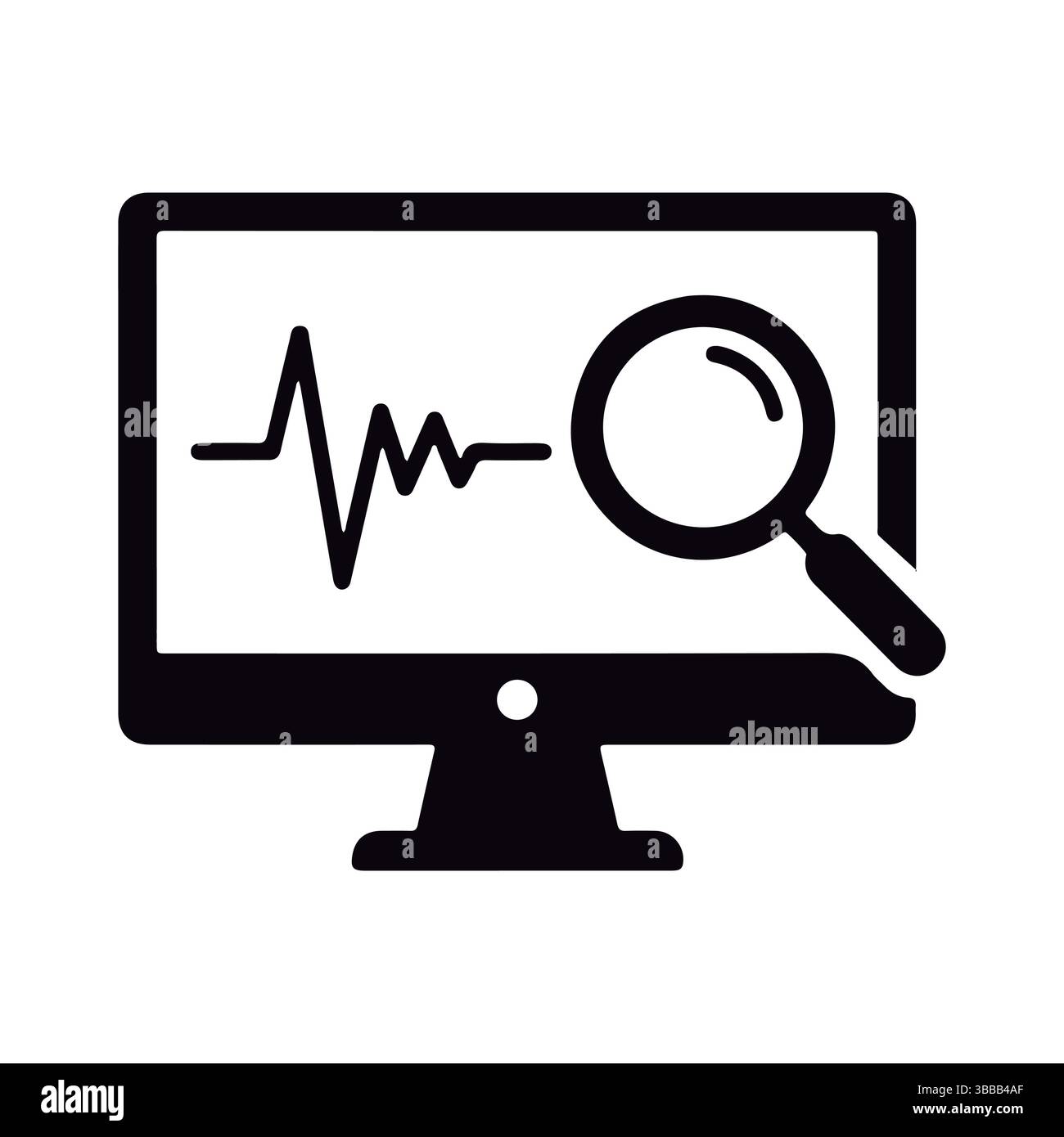Analisi di monitoraggio. Indagine digitale. Illustrazione Vettoriale