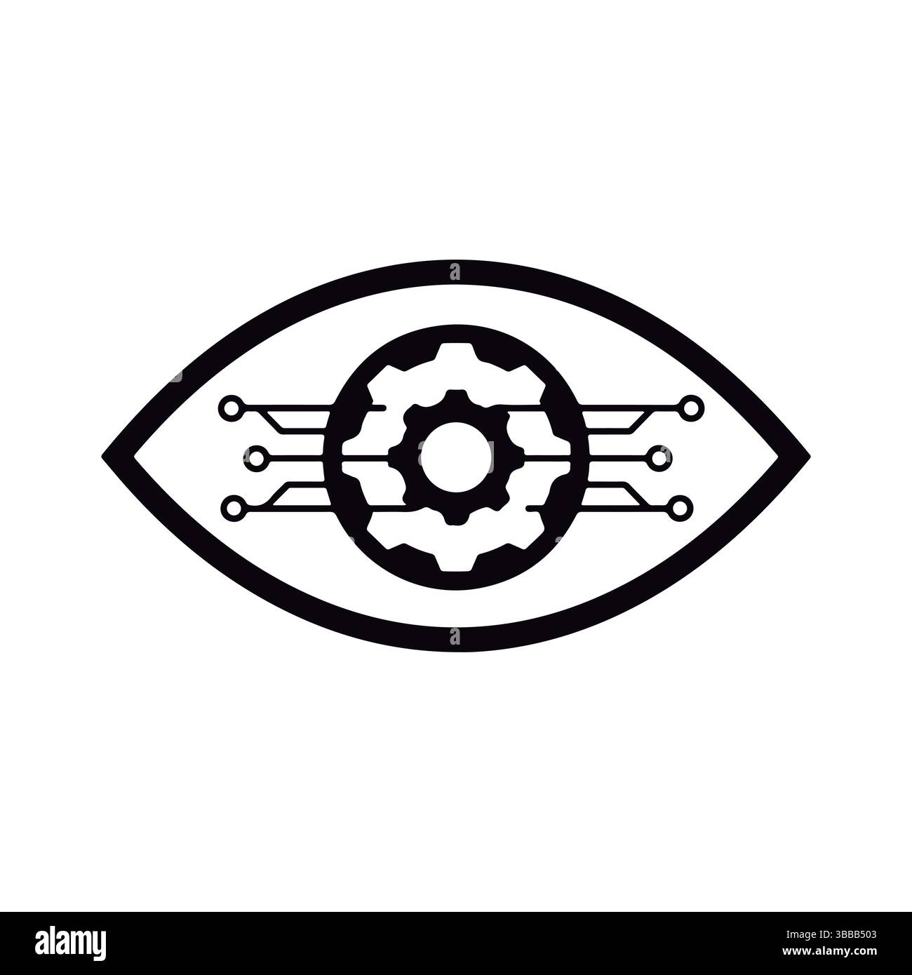 Occhi progettati straordinari. Visione industriale. Illustrazione Vettoriale