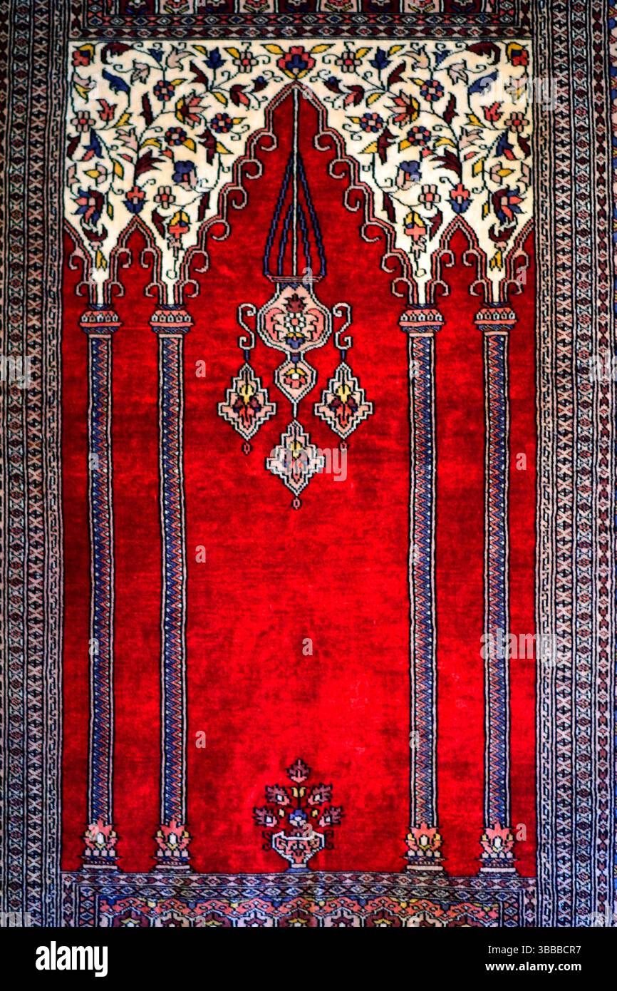 Collezione di tappeti persiani del museo della torre di Calahorra, Cordoba, Andalusia, Spagna. Foto Stock