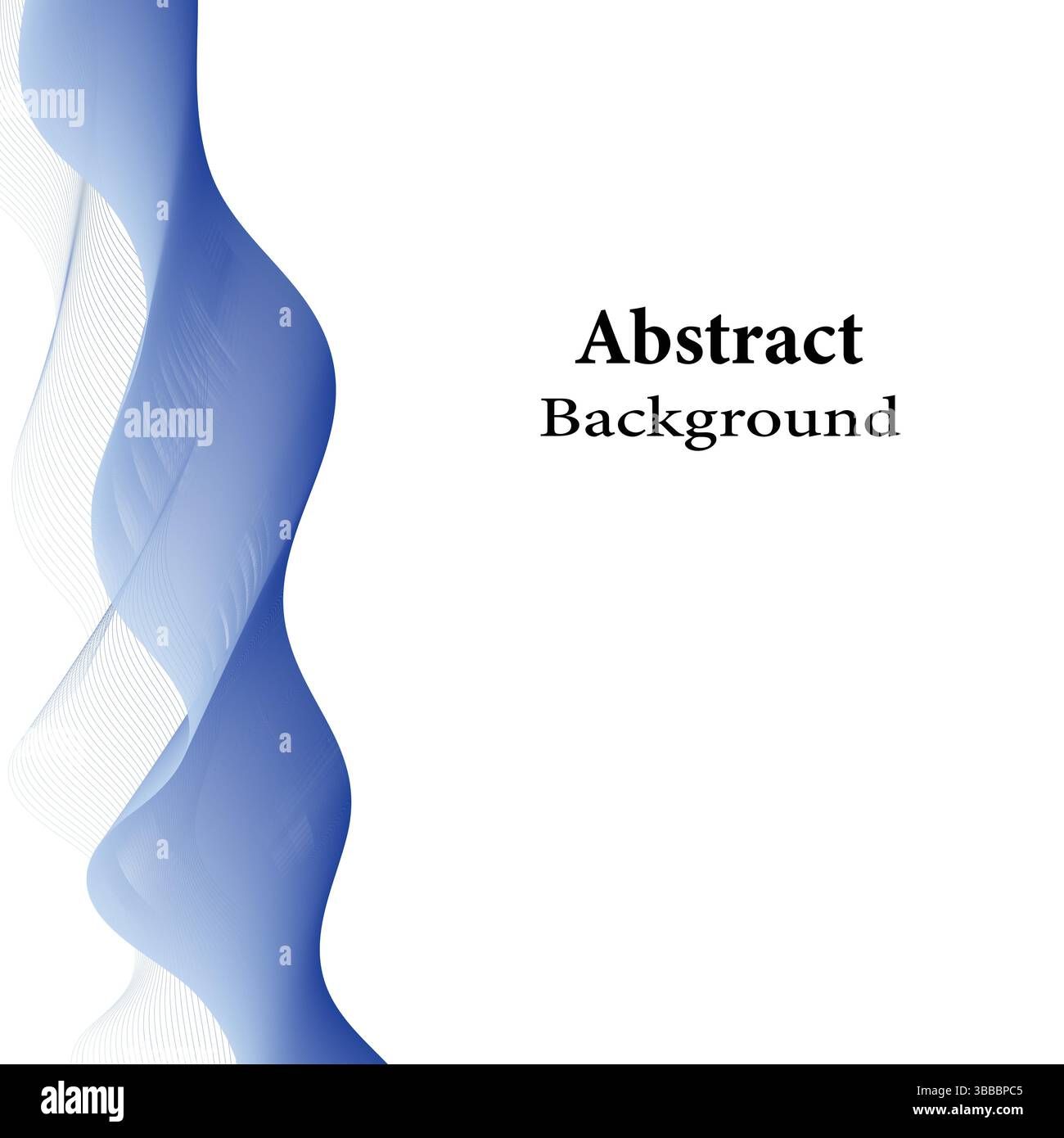 Blue Abstract Flowing Shape su sfondo bianco minimale Illustrazione Vettoriale Blue Abstract Flowing Shape su sfondo bianco minimale Illustrazione Vettoriale