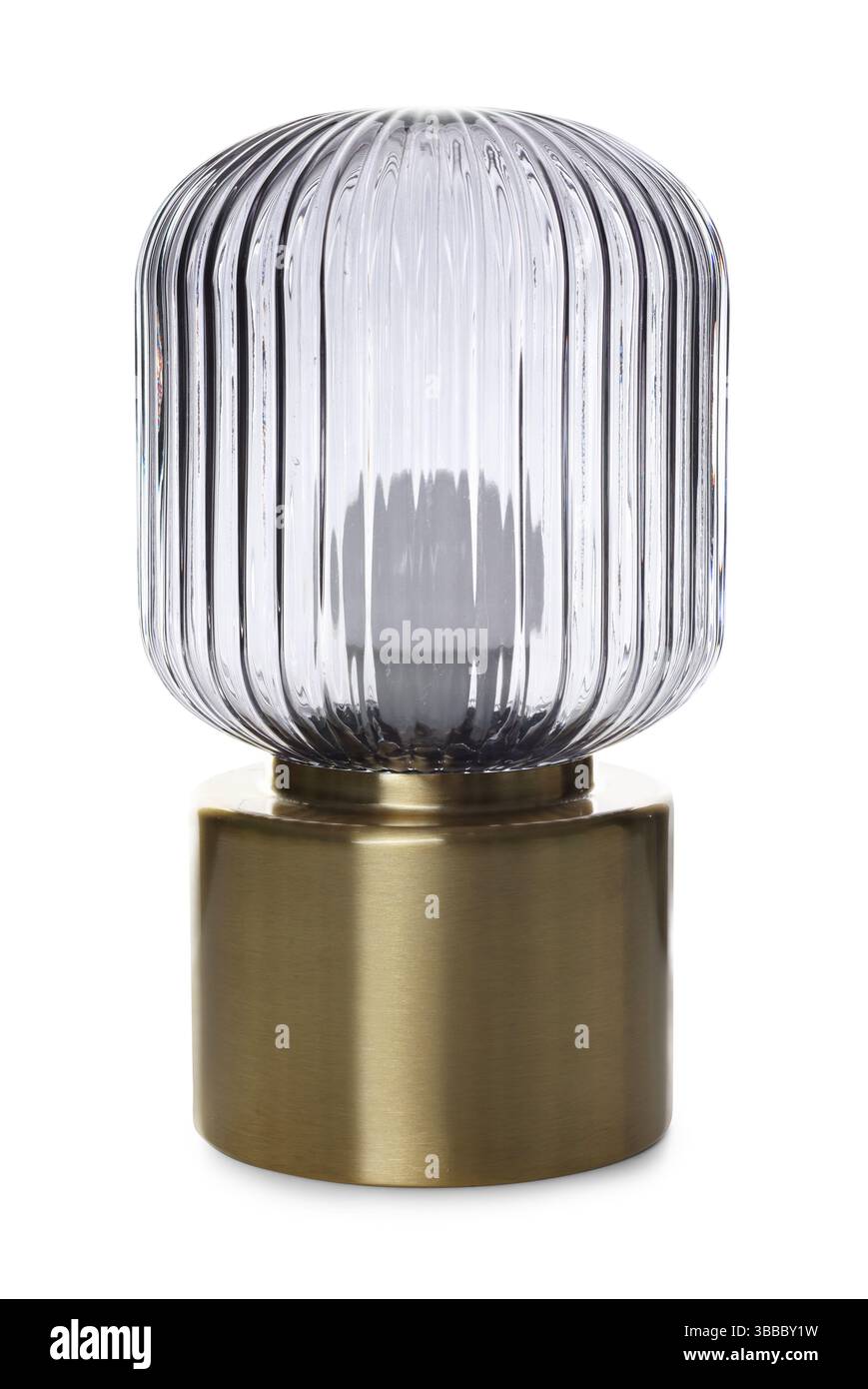 Un'elegante lampada da notte isolata su bianco Foto Stock