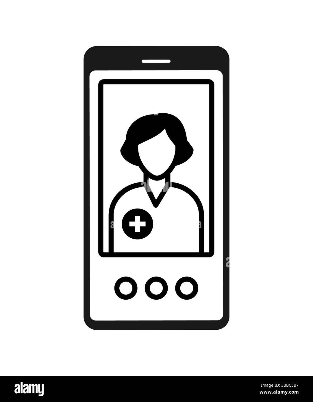 Appuntamento medico on-line, videochiamata con un medico. Foto Stock