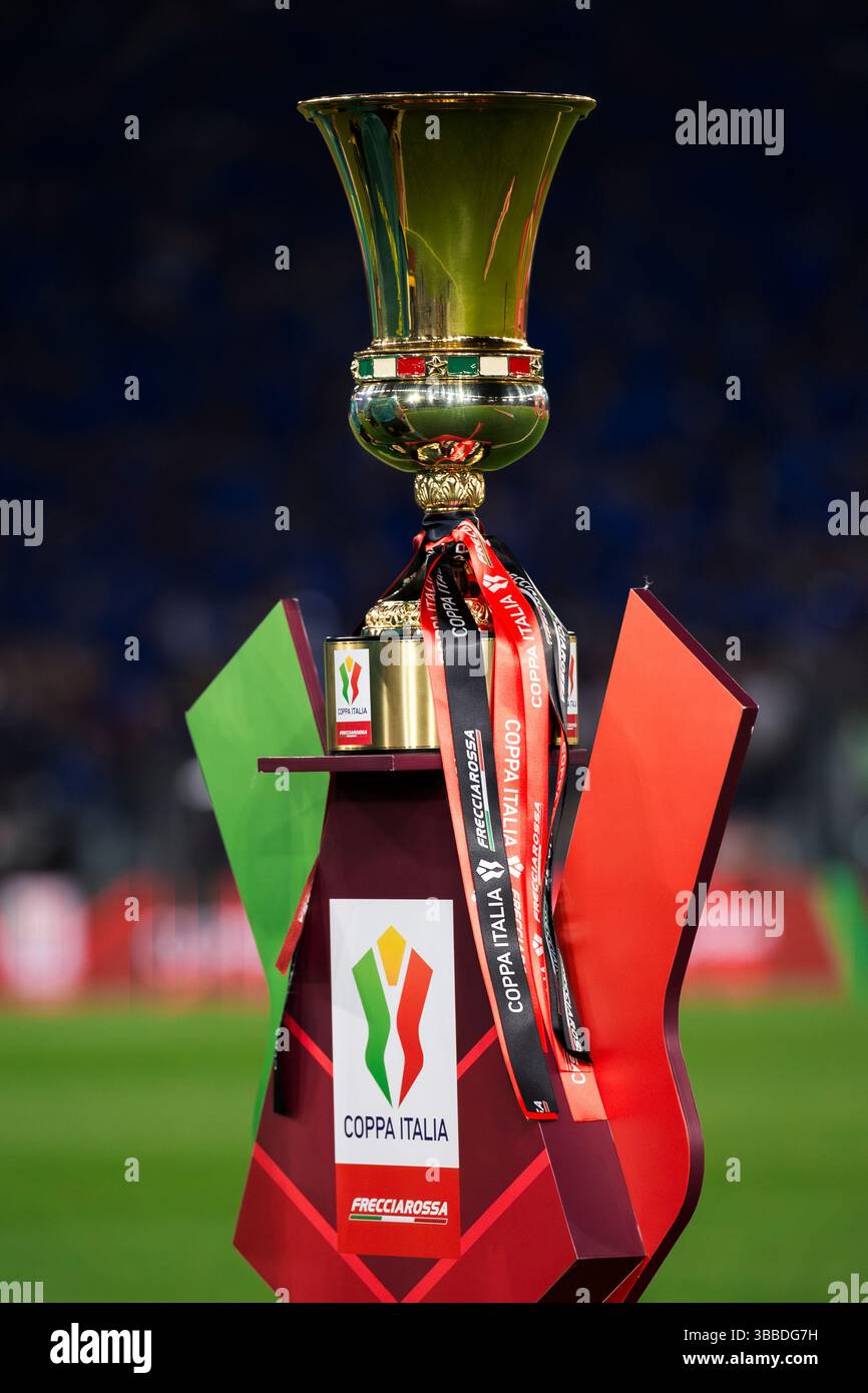 Prima della finale di Coppa Italia tra l'AC Milan e il Bologna FC. Foto Stock