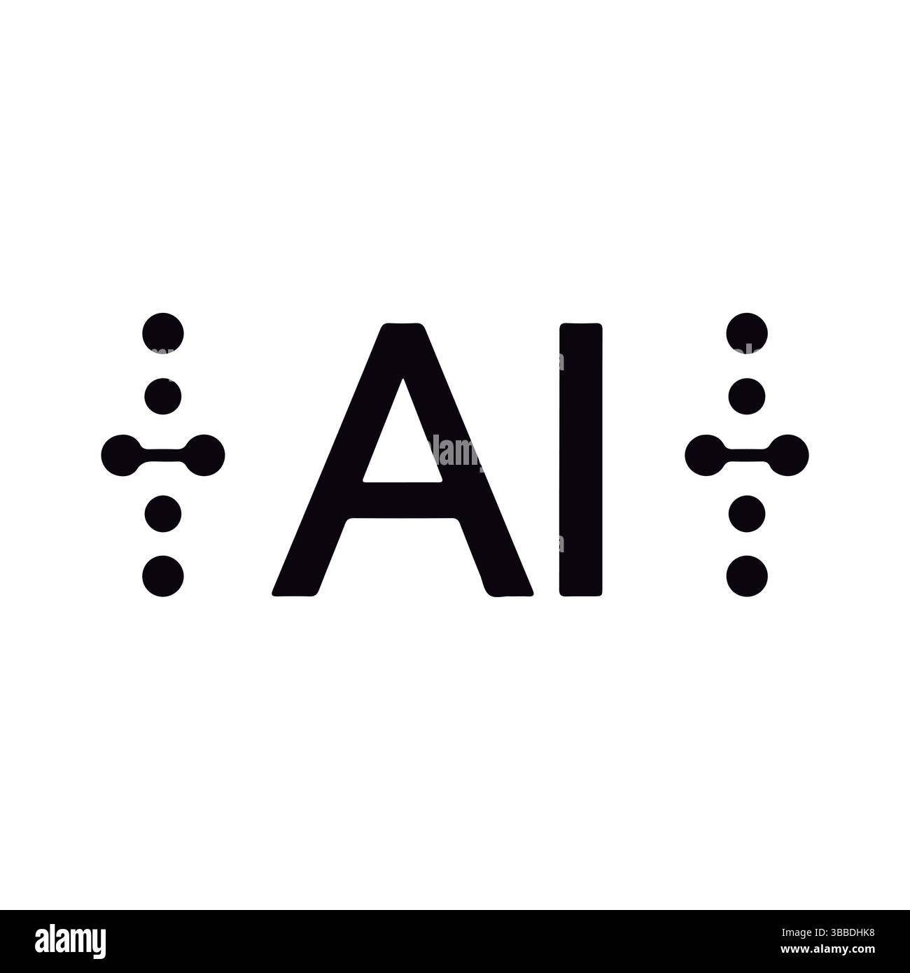 Straordinaria illustrazione dell'intelligenza artificiale della rete neurale. Illustrazione Vettoriale