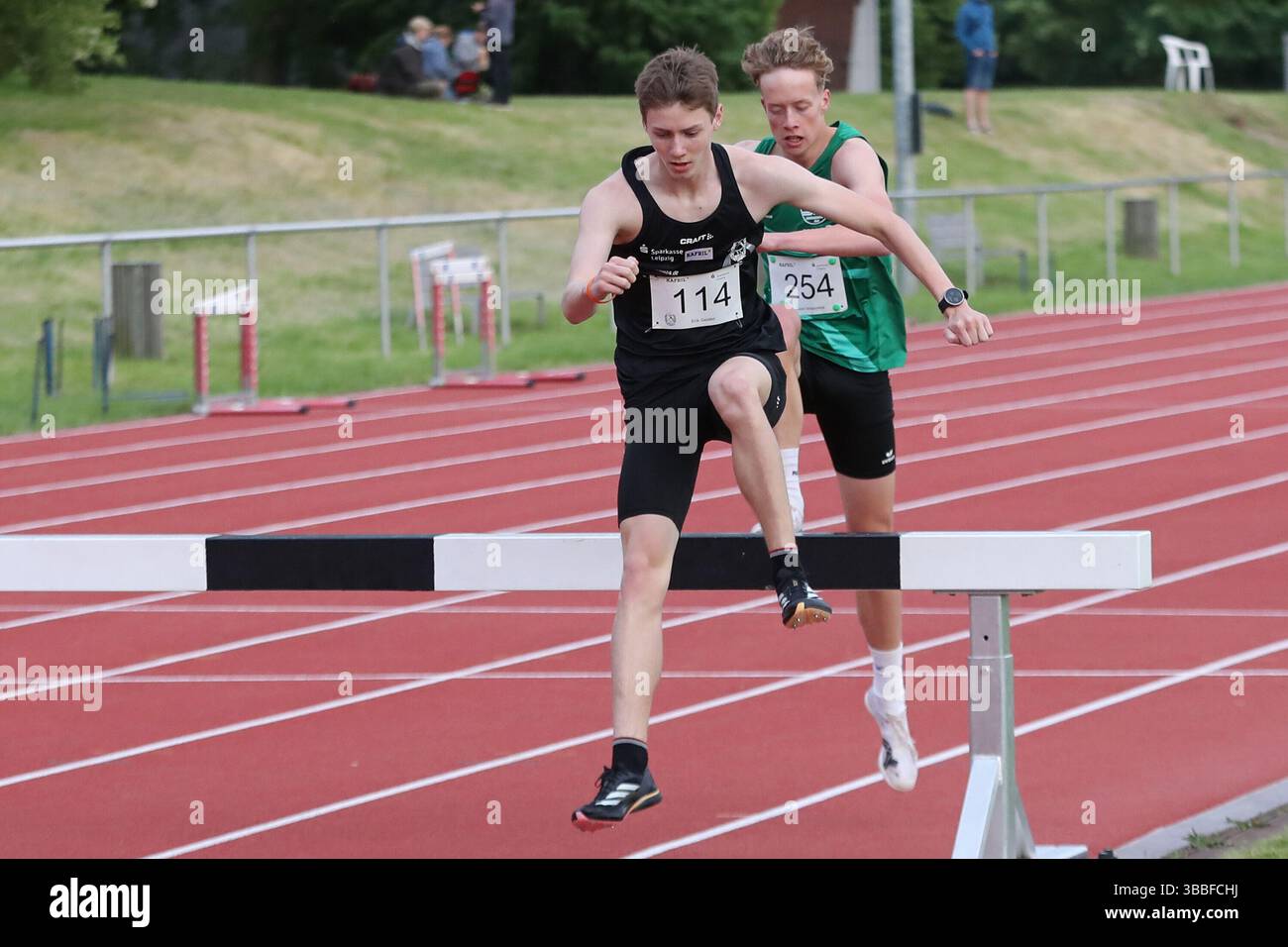 Lipsia, Germania. 14 maggio 2025. Erik Geisler (114, SC DHfK Leipzig), LAZ-meeting auf der Nordanlage Leipzig AM 14.05.25. Credito: dpa/Alamy Live News Foto Stock