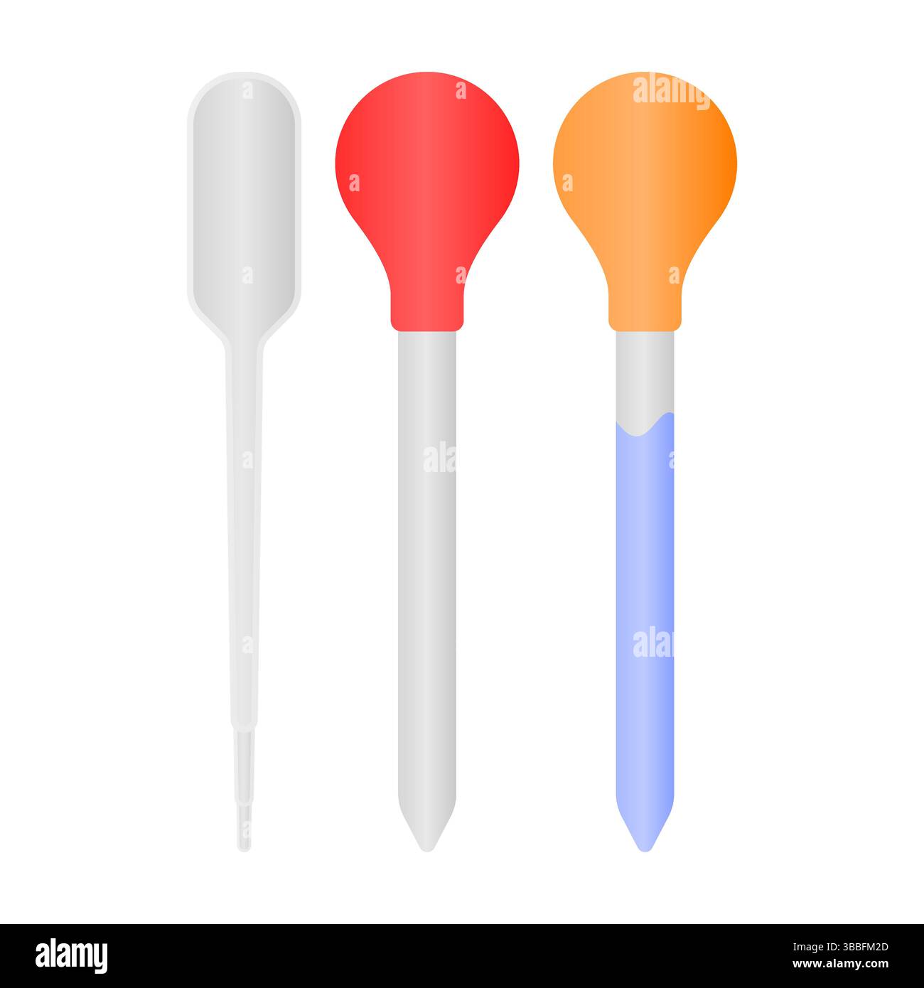 Pipetta per analisi di laboratorio Vector. Pipetta per il prelievo dei campioni. Icona pipetta su sfondo bianco. Illustrazione Vettoriale