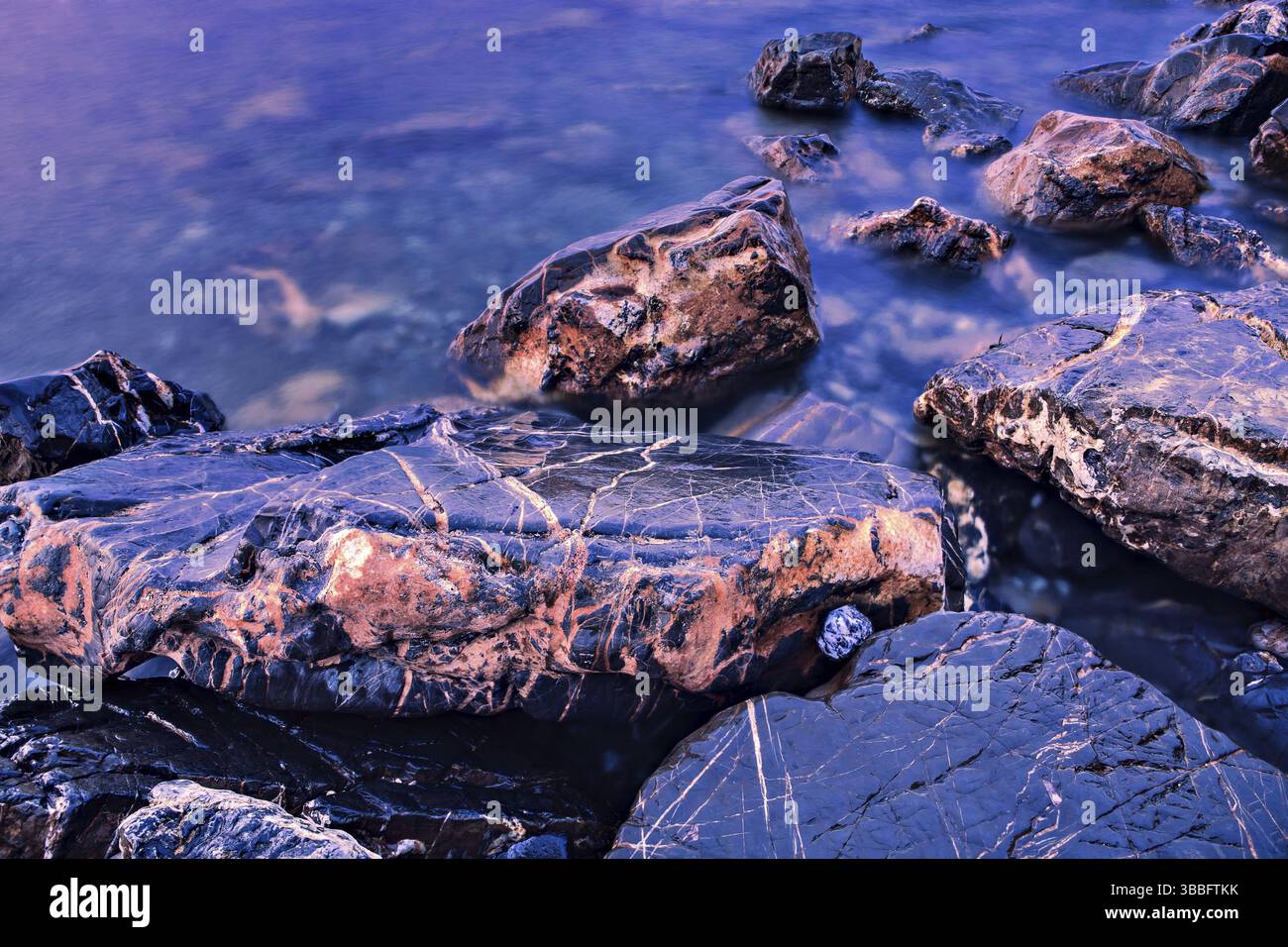 Spiaggia di Frugoso vicino a cavo, Isola d'Elba, Italia, Europa Foto Stock