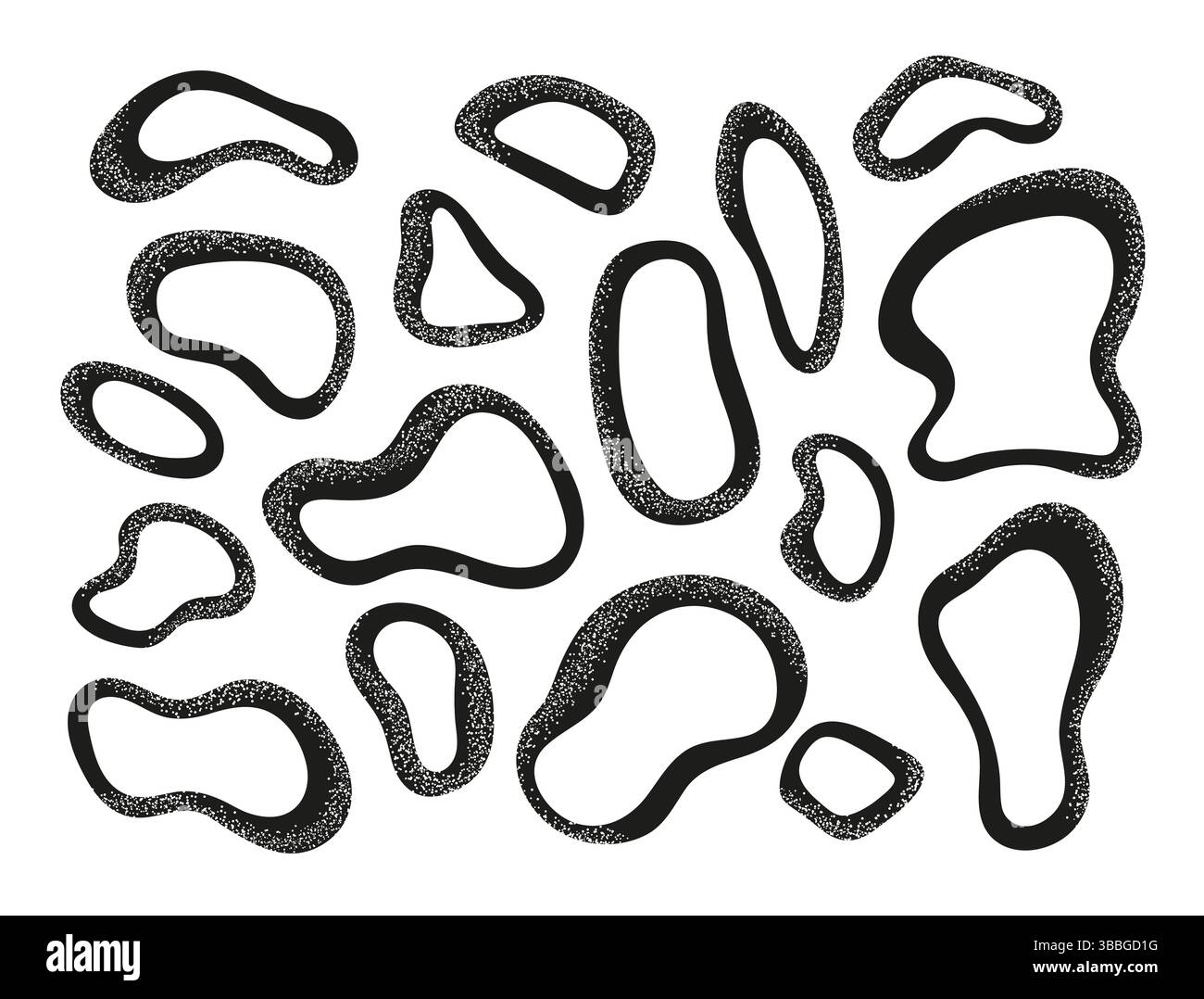 Collezione di forme di cornice astratte organiche. Illustrazione Vettoriale