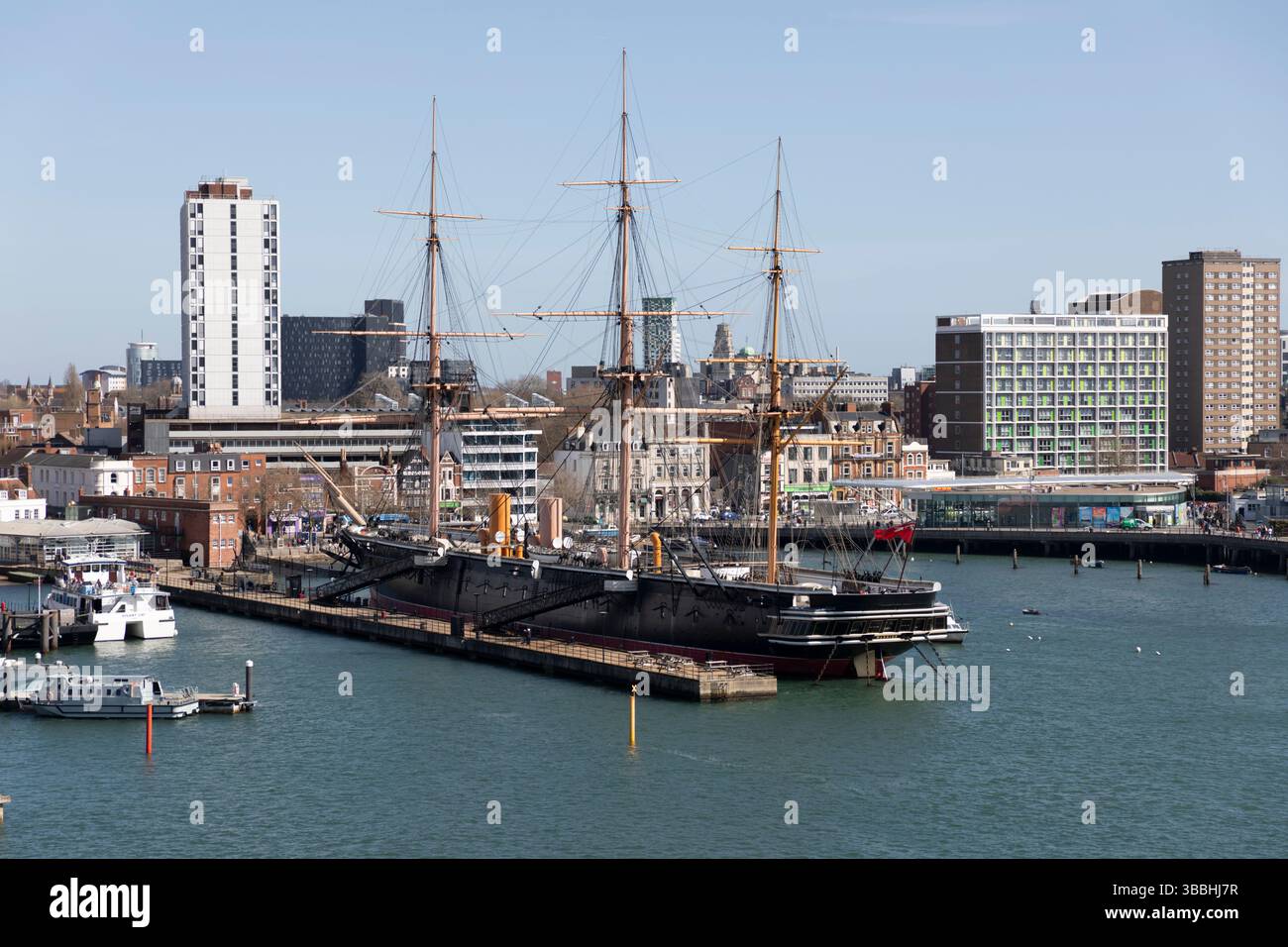 HMS Warrior, Portsmouth, Hampshire, Inghilterra, Regno Unito, Europa Foto Stock