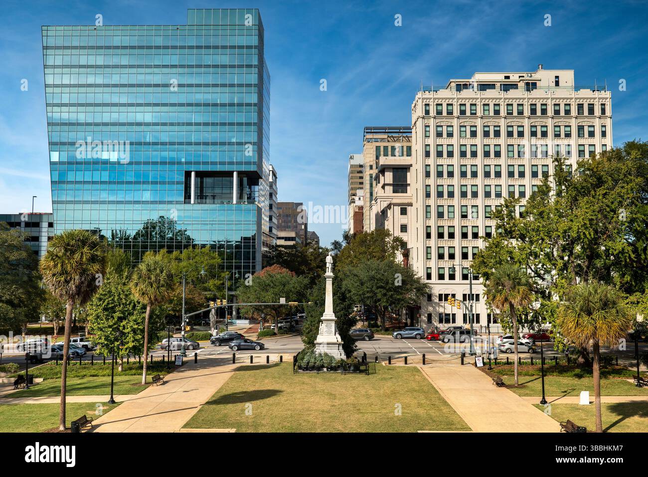 Columbia, South Carolina, quartiere finanziario del centro città dalla capitale dello stato Foto Stock