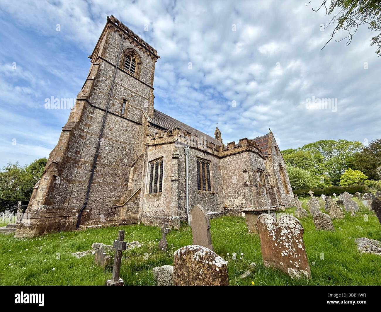Chiesa di Sant'Andrea, Chardstock, Devon - Immagine stock catturata con smartphone