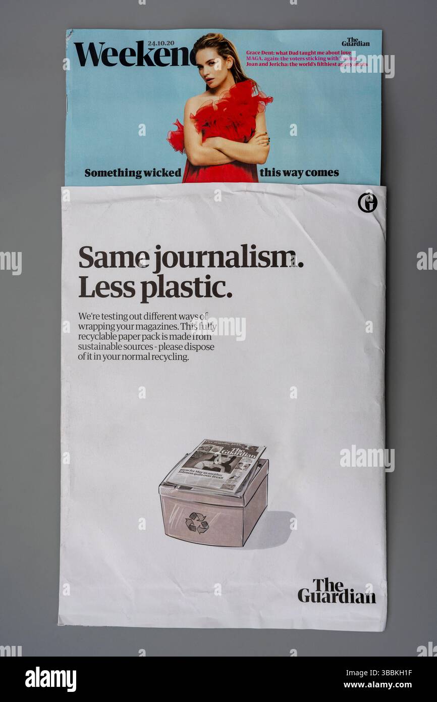 Rivista Guardian Weekend Foto Stock