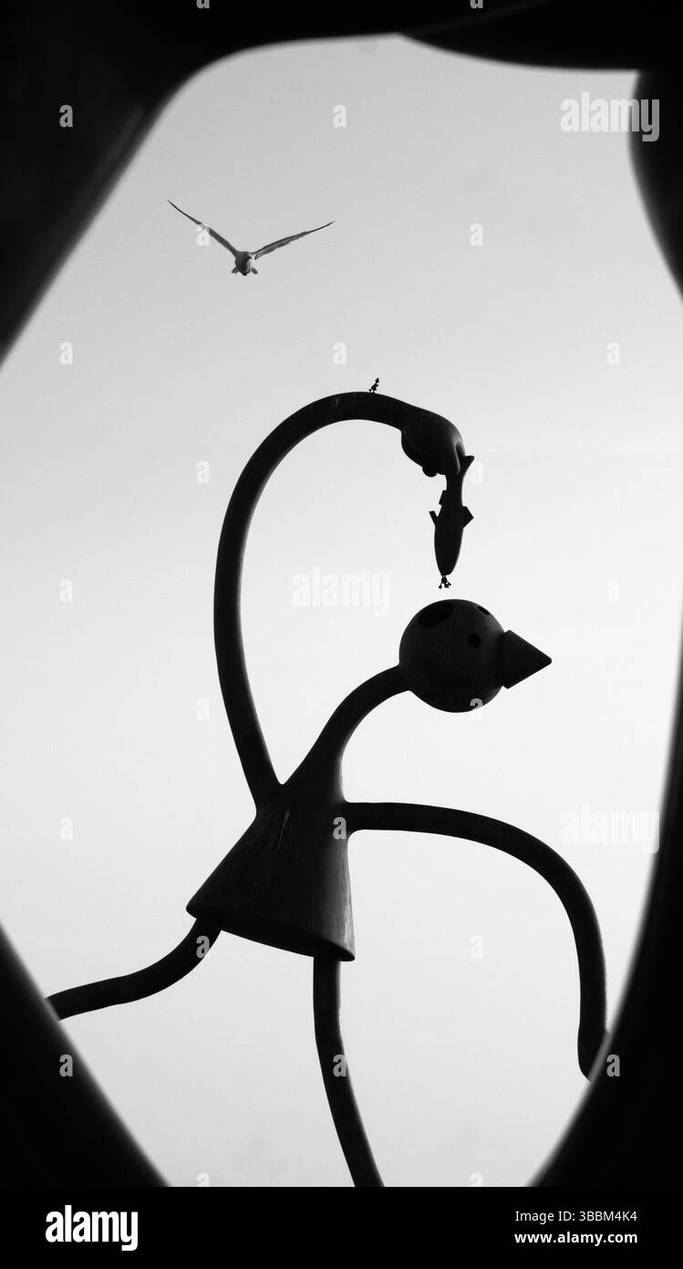 Silhouette stravaganti per il mangiatore di aringhe Foto Stock