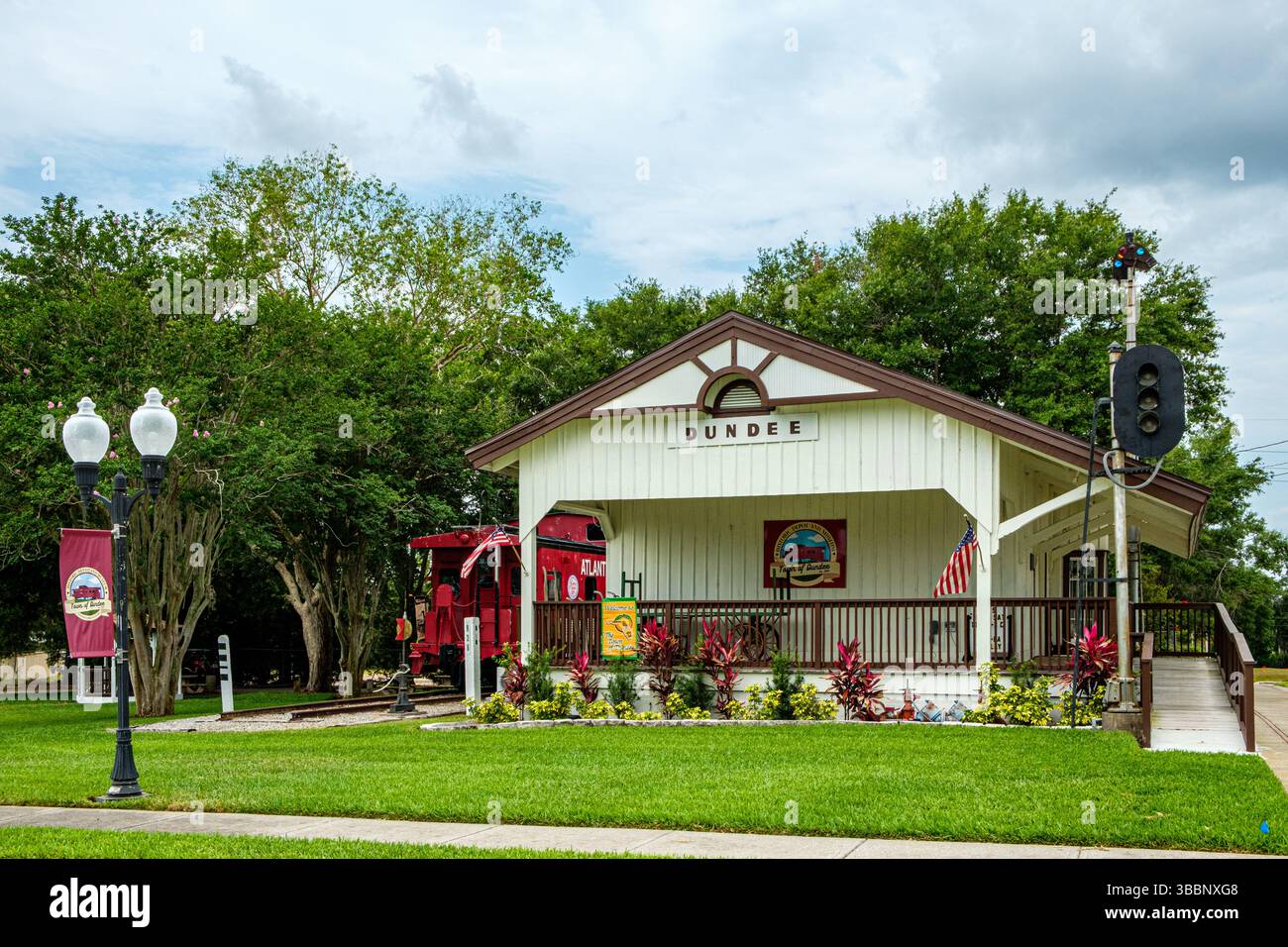 Margaret Kampsen Historic Dundee Depot Museum, Main Street, Dundee, Florida Foto Stock