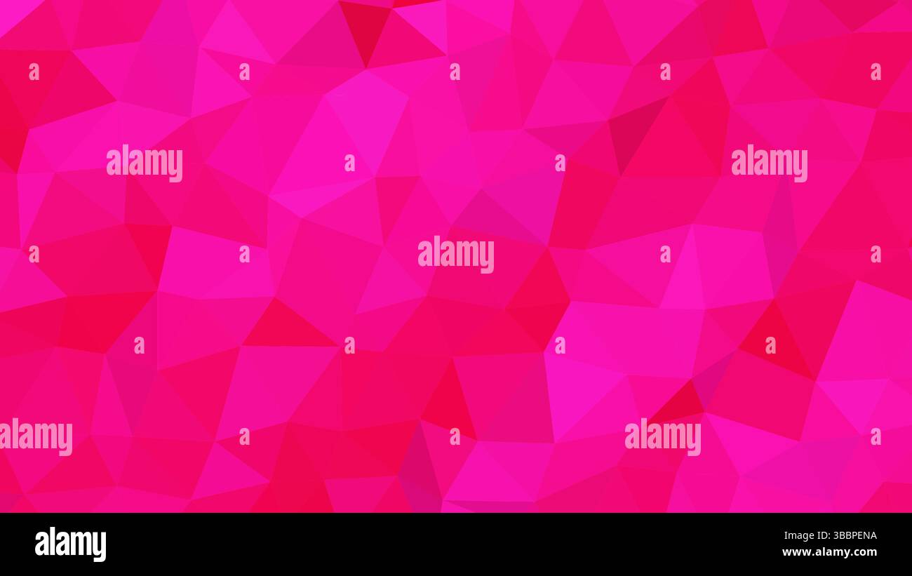 Uno sfondo geometrico rosa astratto. Una texture triangolare 3d rosa brillante. Illustrazione Vettoriale