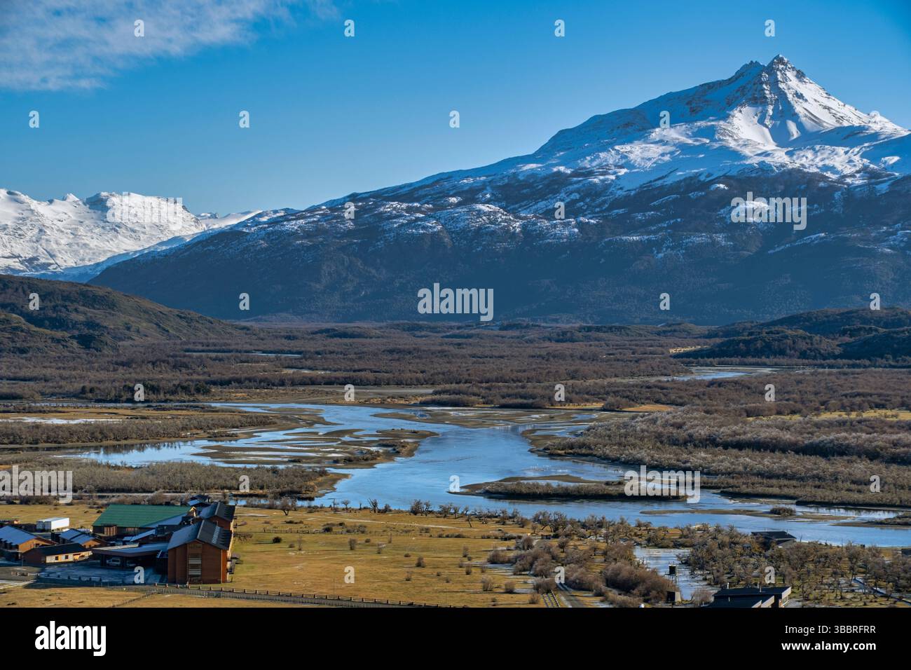 Il Parco Nazionale Torres del Paine si trova nella regione di Magallanes e dell'Antartide cilena, comune di Torres del Payne, provincia di Última Esperanz Foto Stock