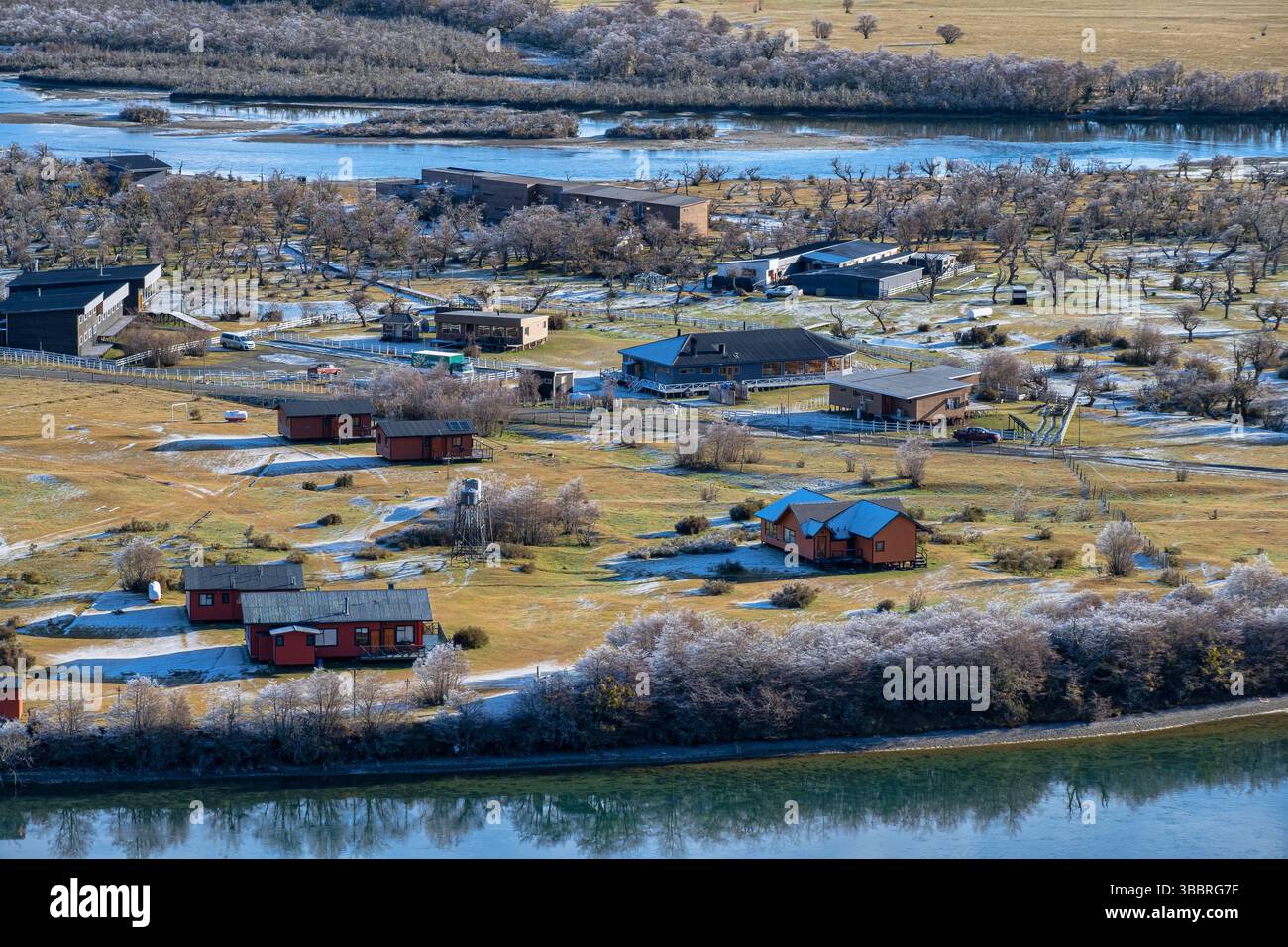 Il Parco Nazionale Torres del Paine si trova nella regione di Magallanes e dell'Antartide cilena, comune di Torres del Payne, provincia di Última Esperanz Foto Stock