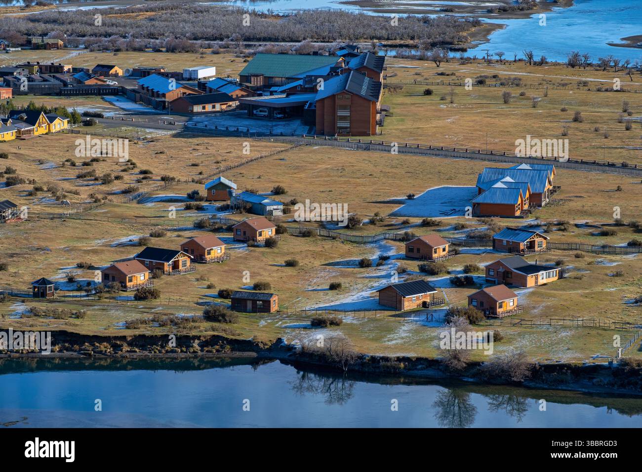 Il Parco Nazionale Torres del Paine si trova nella regione di Magallanes e dell'Antartide cilena, comune di Torres del Payne, provincia di Última Esperanz Foto Stock