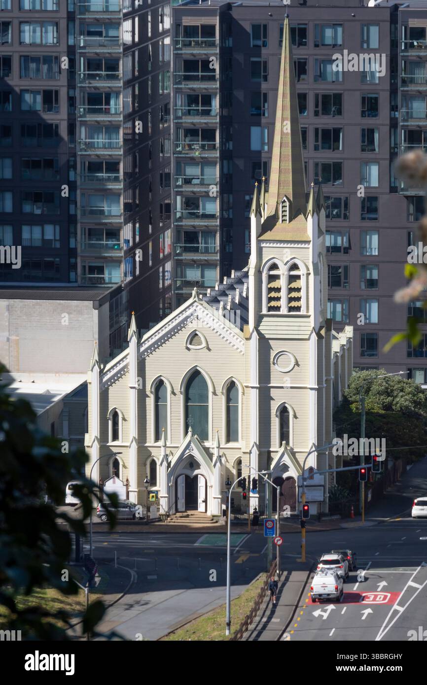 La chiesa di St Peters on Willis, Willis Street, Wellington, North Island, nuova Zelanda Foto Stock