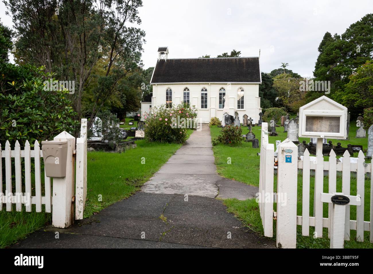 Christ Church, Kororareka, Russell, Kororareka, Bay of Islands, isola del Nord, nuova Zelanda Foto Stock