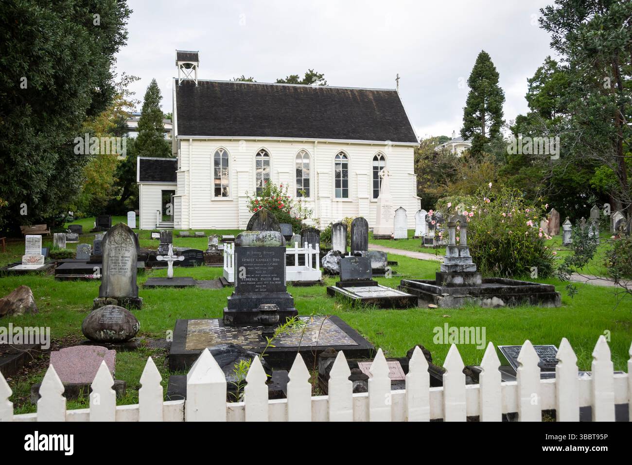 Christ Church, Kororareka, Russell, Kororareka, Bay of Islands, isola del Nord, nuova Zelanda Foto Stock