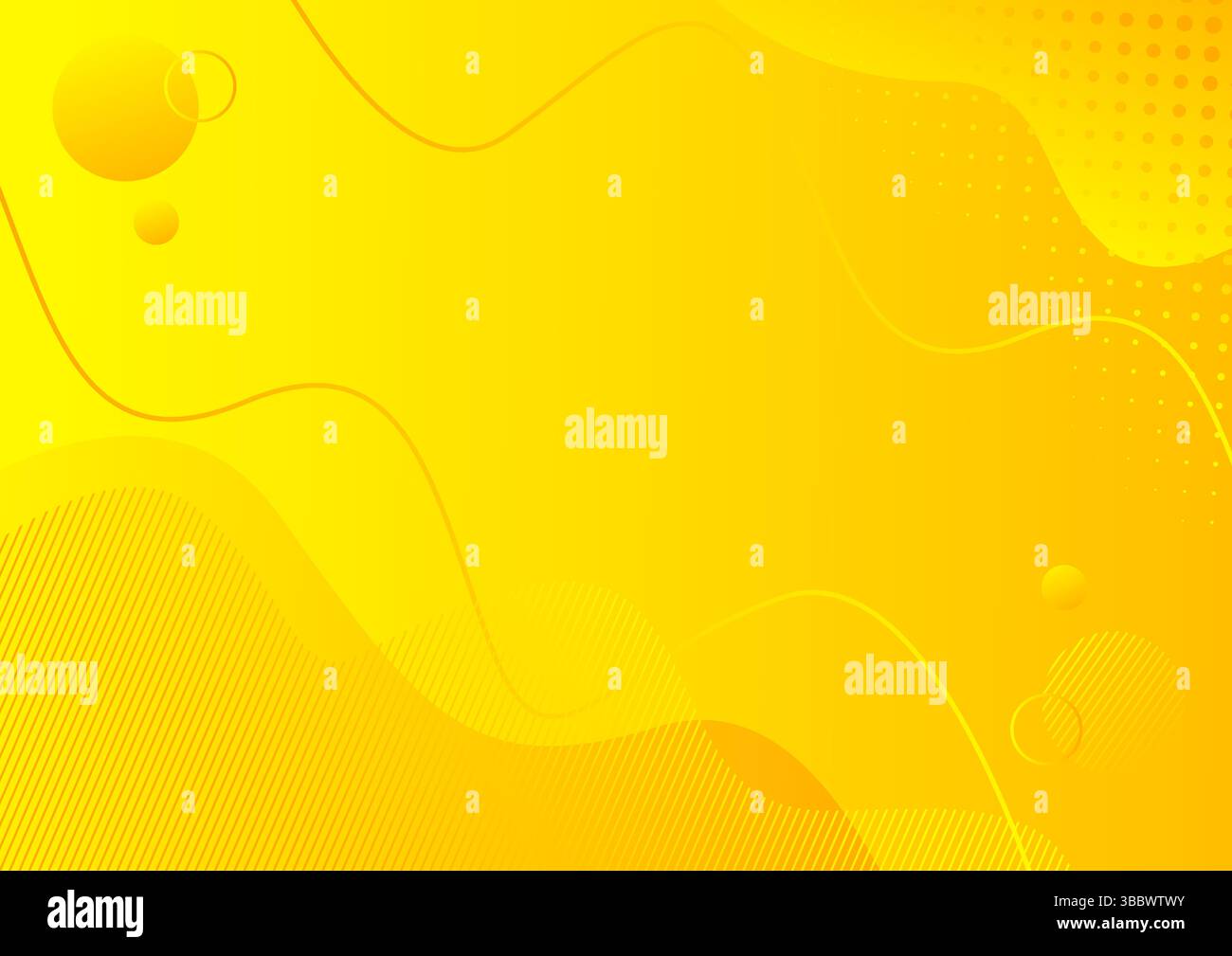 sfondo giallo astratto a forma di fluido con punti e bolle Illustrazione Vettoriale