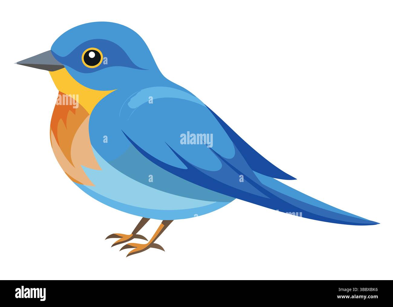 Vettore Blue Bird Illustrazione Vettoriale