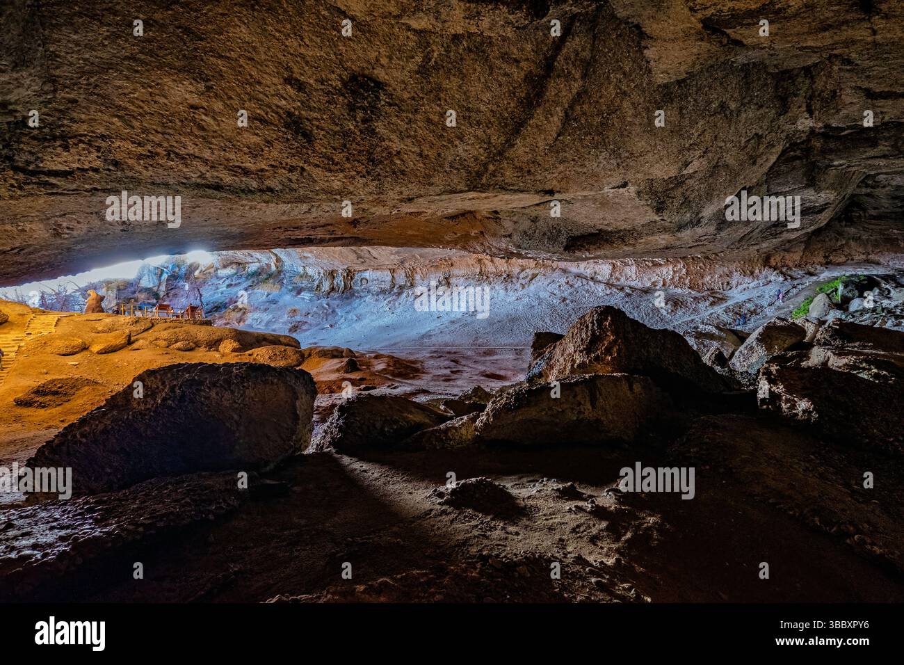 Si crede che abbiano vissuto in Patagonia più di 10.000 anni fa, questi antichi erbivori erano il doppio dell'altezza di un umano medio, con corpi simili a orsi, Foto Stock