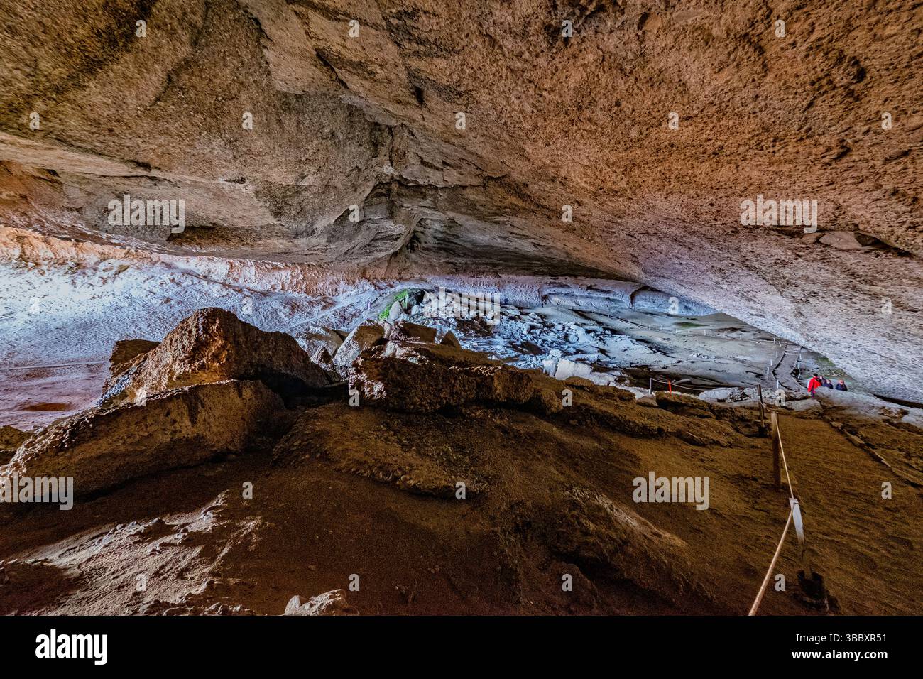 Si crede che abbiano vissuto in Patagonia più di 10.000 anni fa, questi antichi erbivori erano il doppio dell'altezza di un umano medio, con corpi simili a orsi, Foto Stock