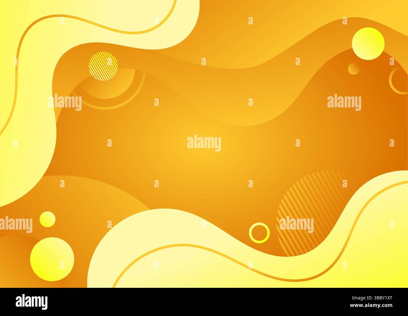 Sfondo astratto con elementi gialli e arancioni forma fluida Illustrazione Vettoriale