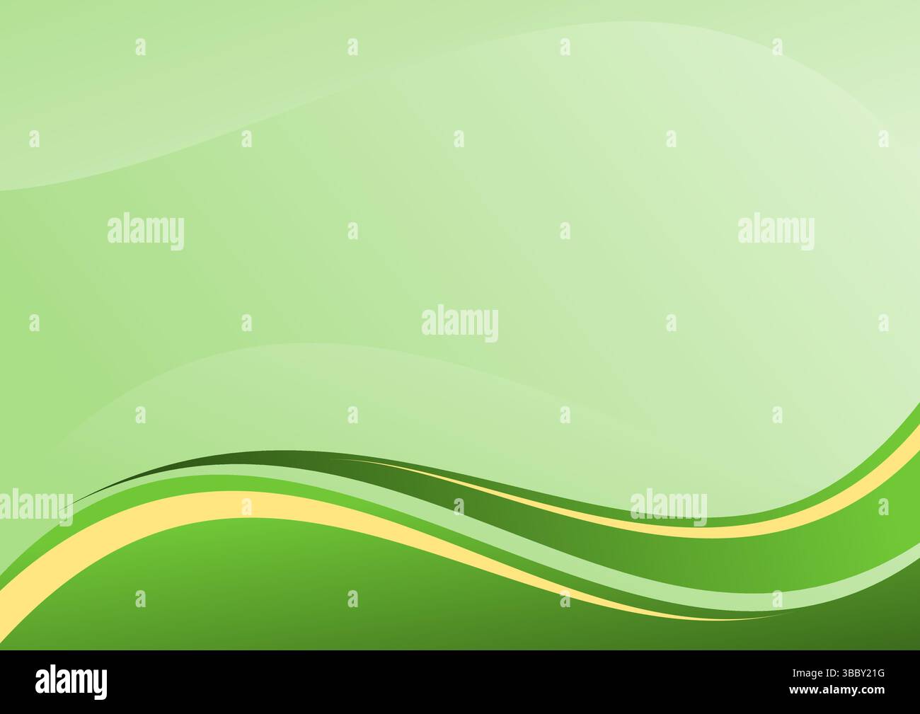 Sfondo astratto verde con linee ondulate Illustrazione Vettoriale