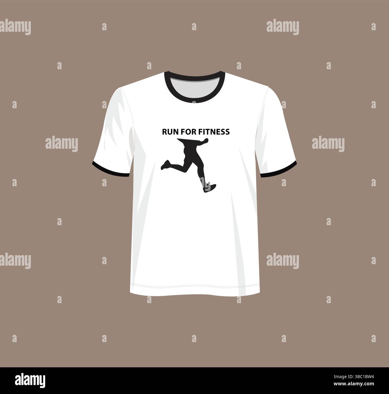 Design t-shirt fitness, design di camicia ispirato all'allenamento. Illustrazione Vettoriale