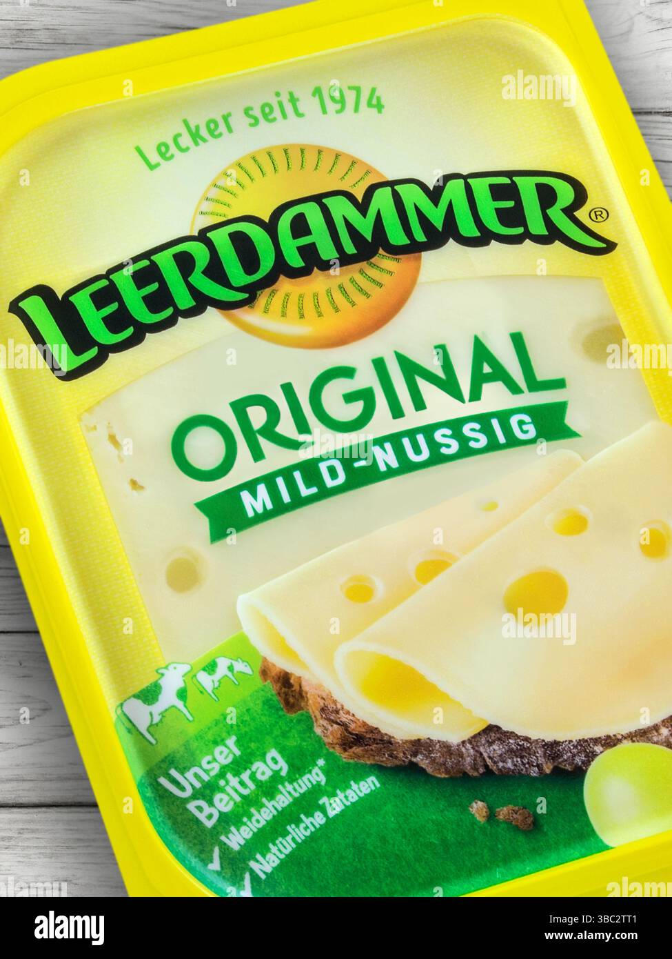 1 Packung Leerdammer Käse originale Foto Stock