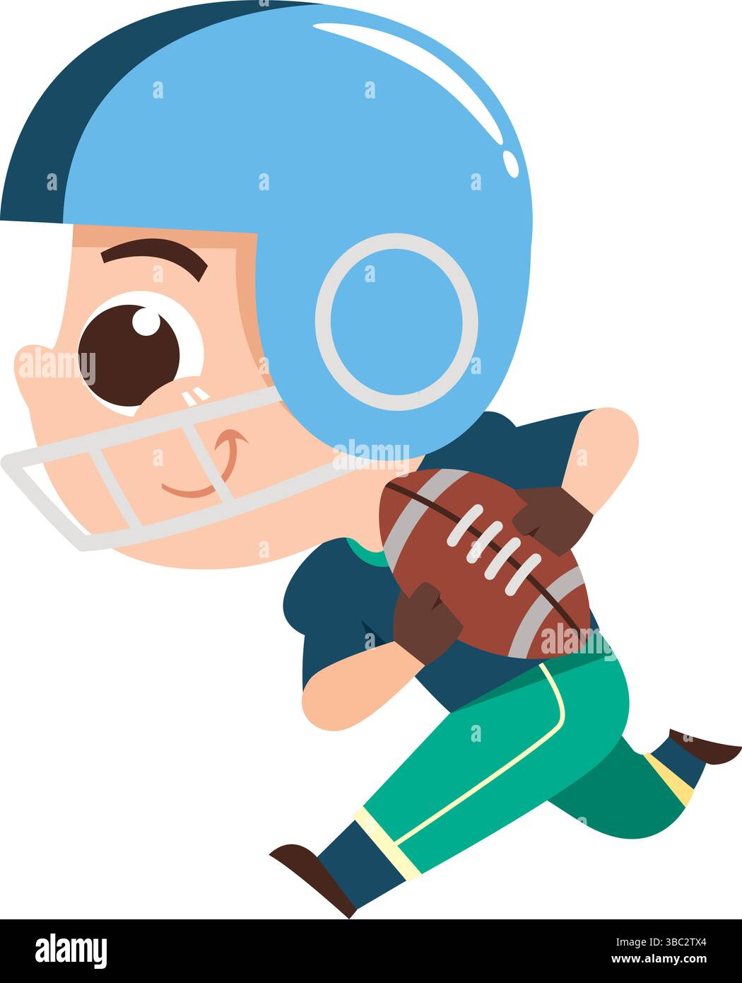 Giocatore di calcio per bambini in azione Illustrazione Vettoriale