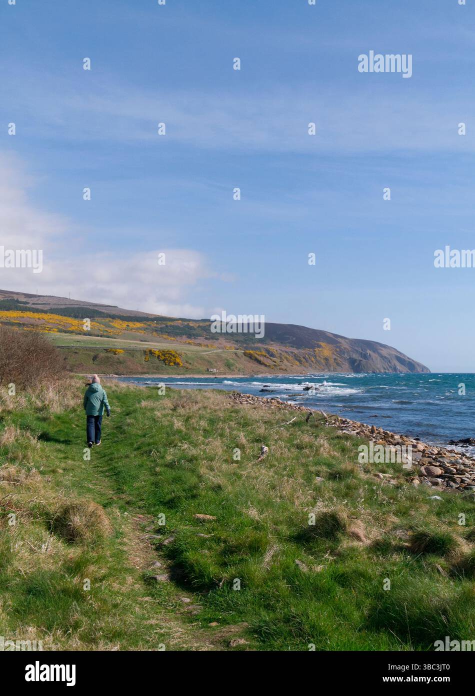 Sentiero John o Groats vicino a Helmsdale, Sutherland Foto Stock