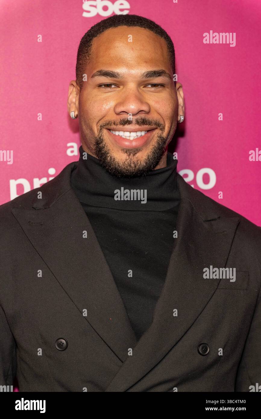 Los Angeles, Stati Uniti. 17 maggio 2025. L'attore Nzubechukwu "grande" Ezihie partecipa alla festa VIP per la serie "Crazy Celeb Social" di Amazon prime a Zouk LA, Los Angeles, CA, 17 maggio 2025 crediti: Eugene Powers/Alamy Live News Foto Stock