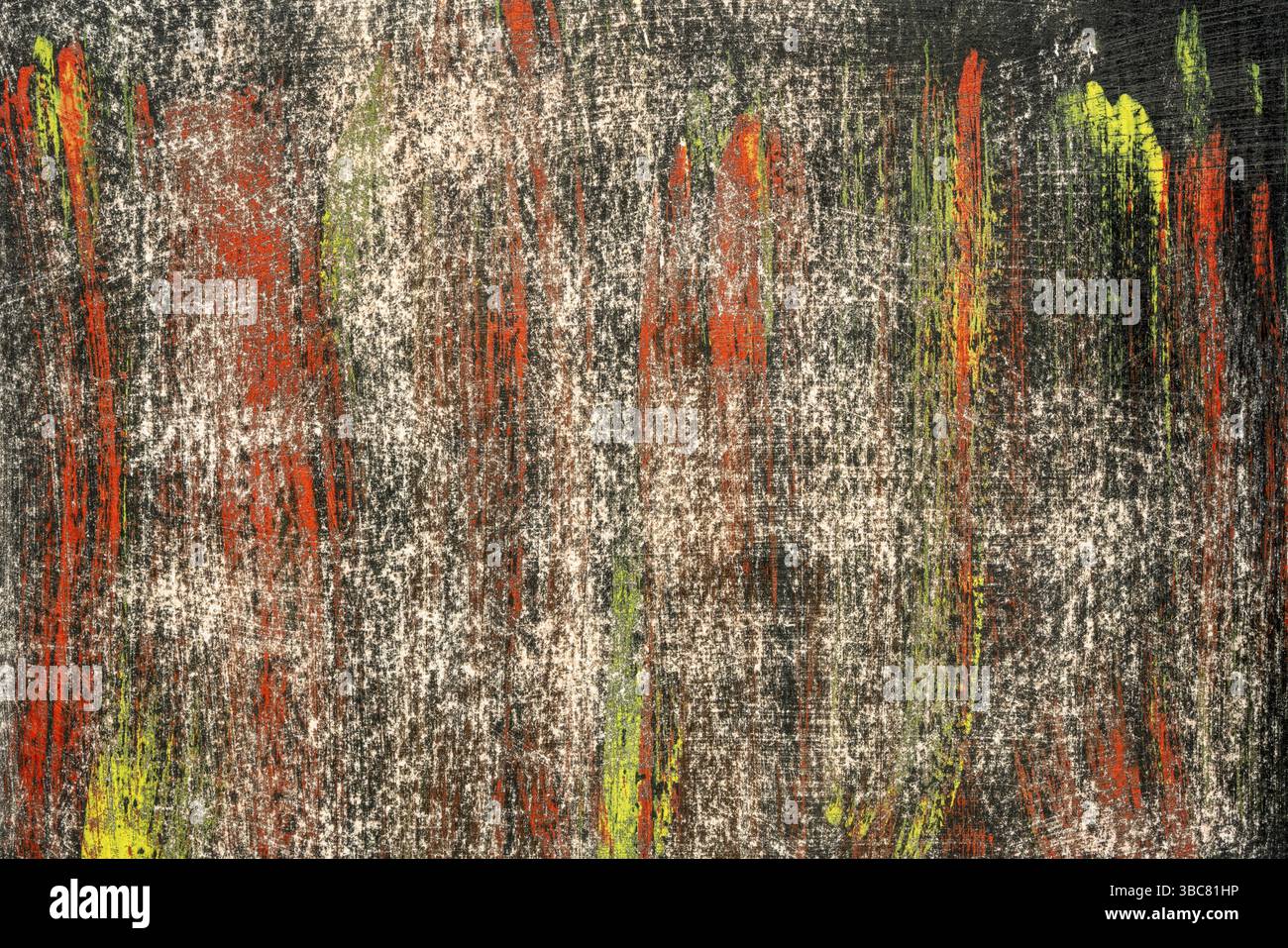 Acquerello multicolore dipinto a mano, struttura astratta con graffi, realizzato in proprio Foto Stock