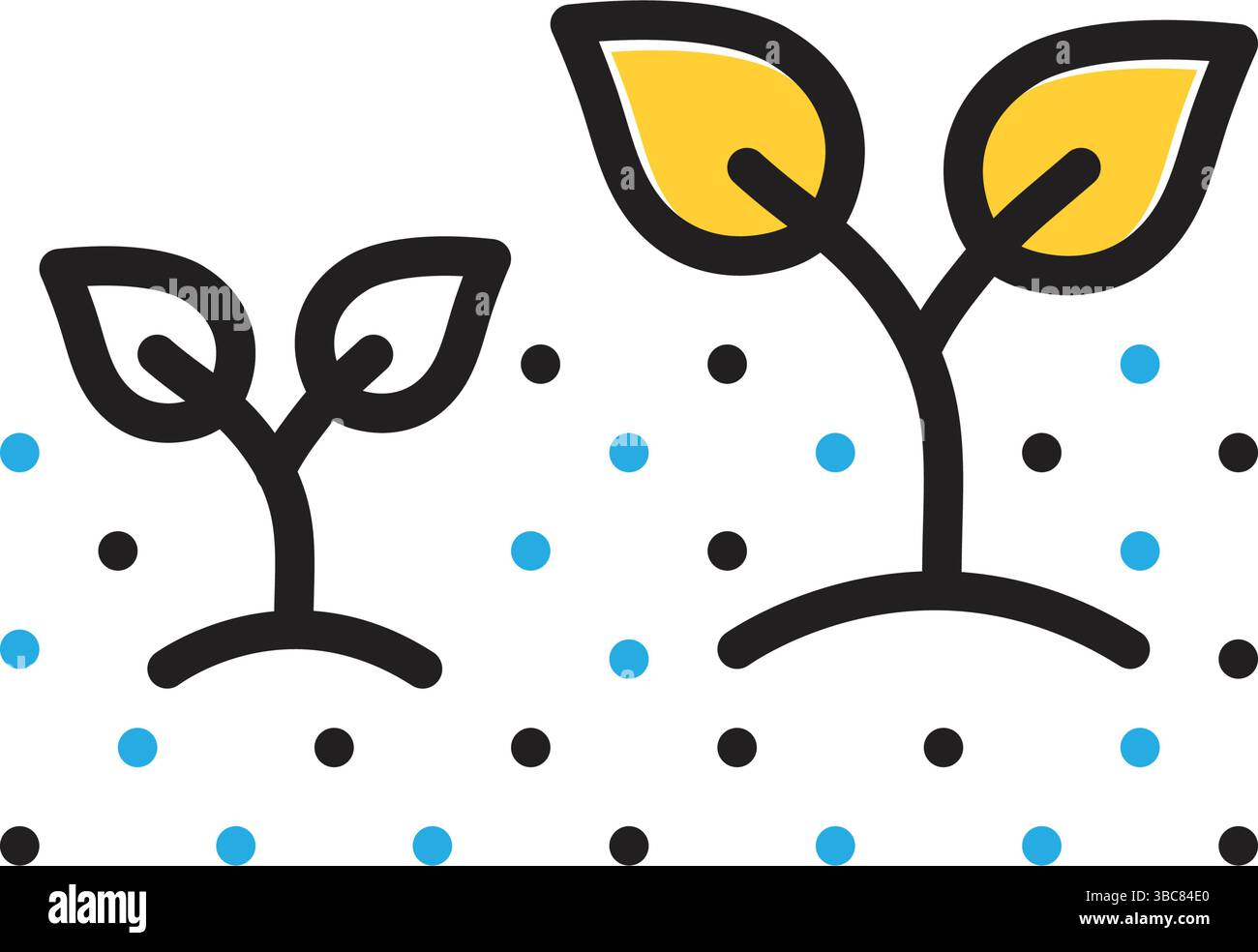 Icona per crescere, pianta Illustrazione Vettoriale