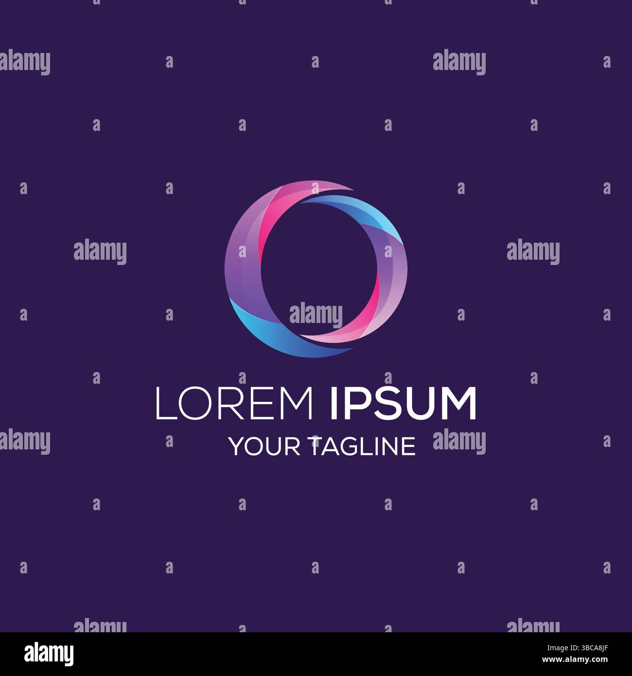 Logo Circle Abstract Letter o Modern Illustrazione Vettoriale