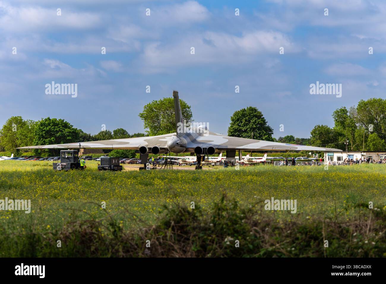 Avro Vulcan XM655 a Wellesbourne Mountford Foto Stock