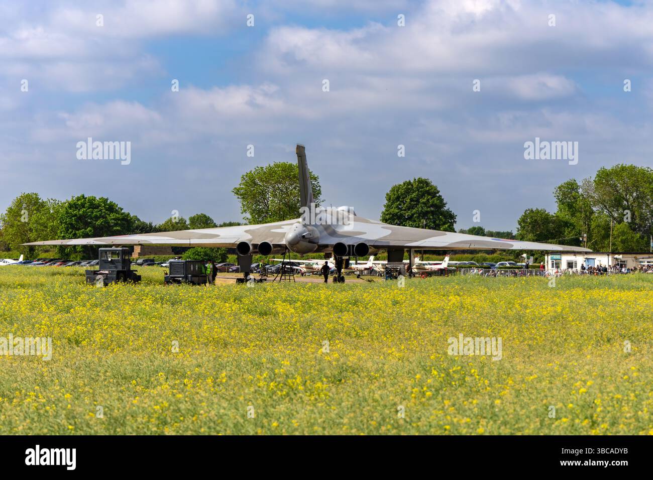 Avro Vulcan XM655 a Wellesbourne Mountford Foto Stock
