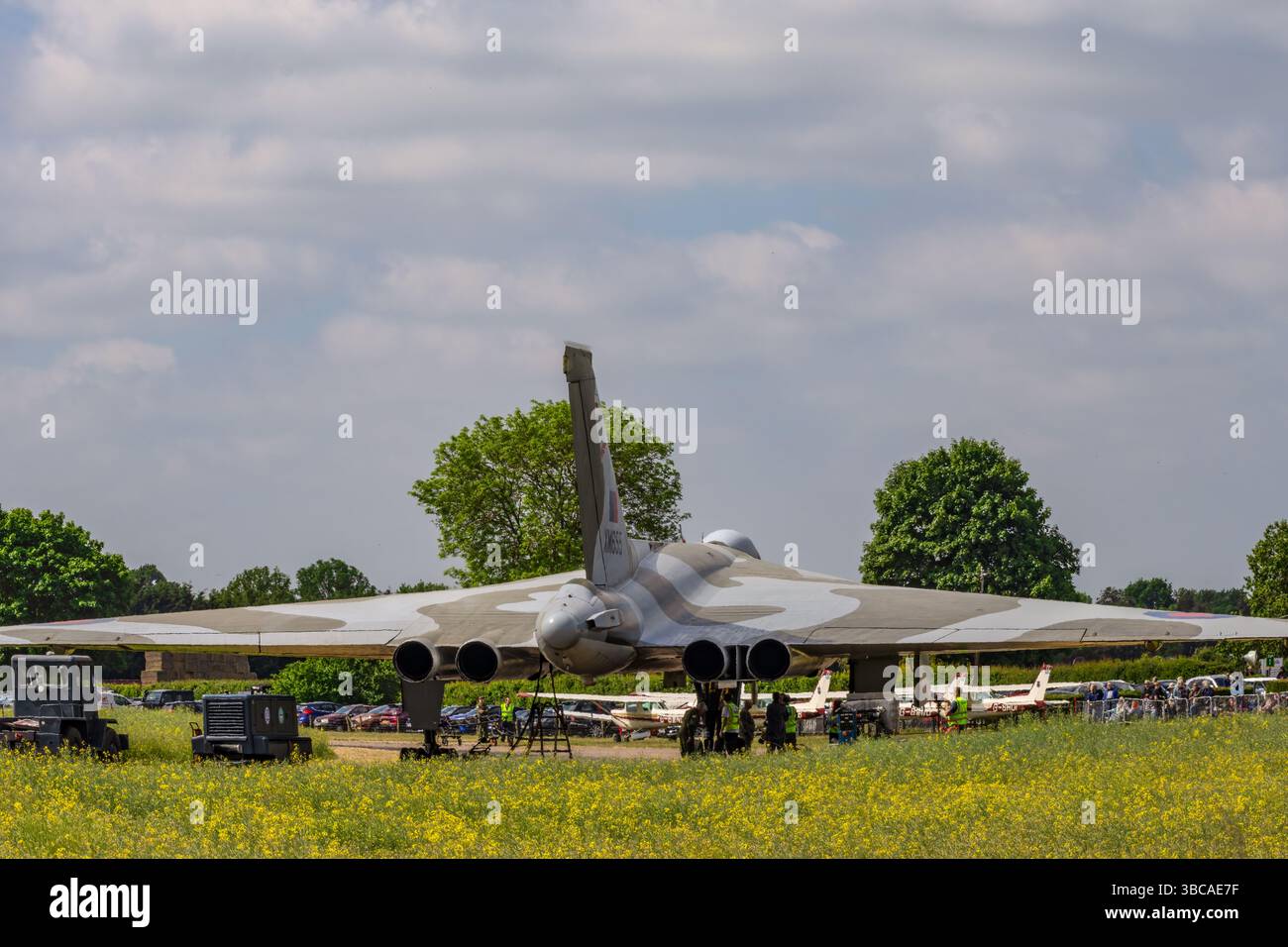 Avro Vulcan XM655 a Wellesbourne Mountford Foto Stock