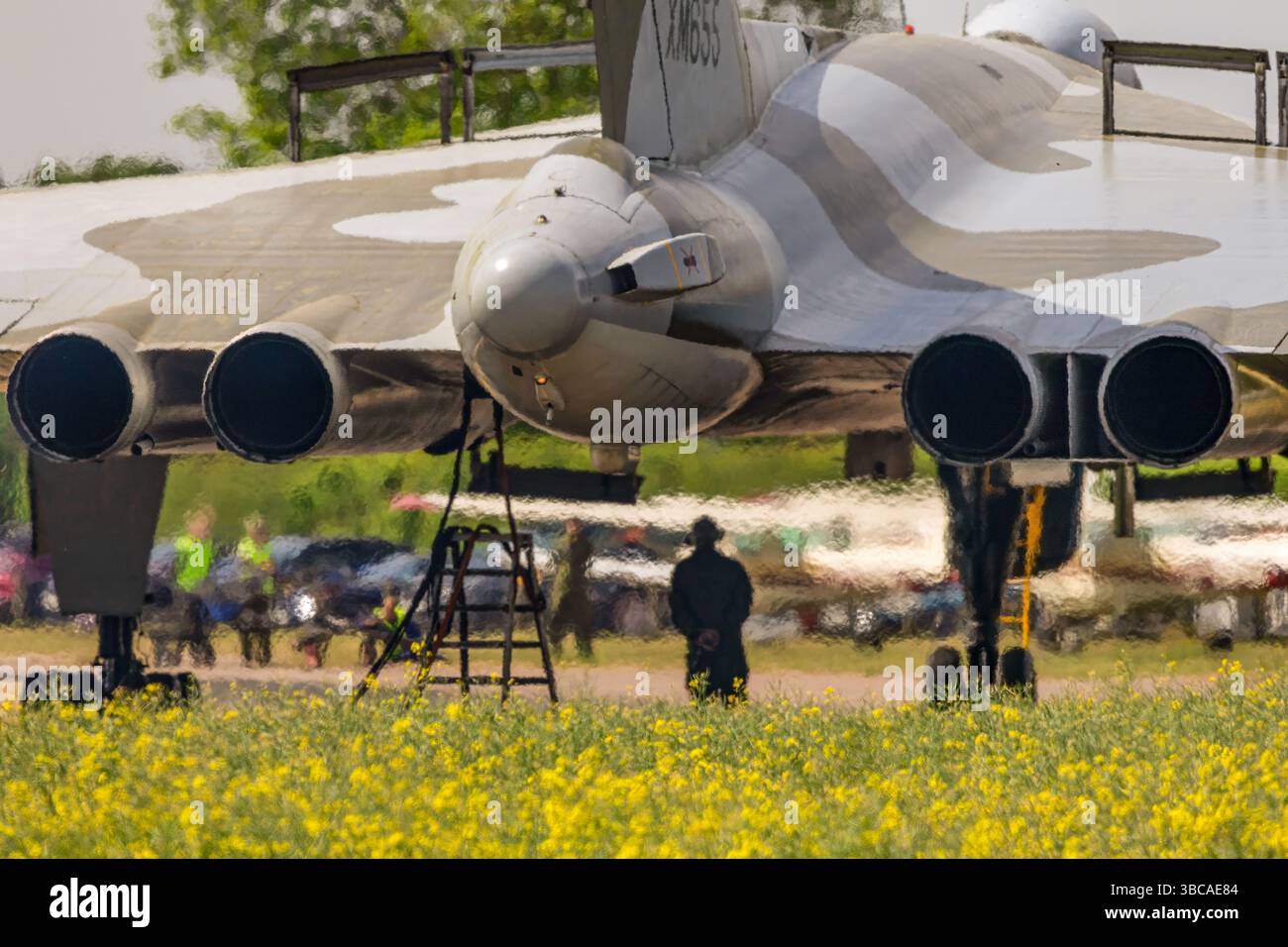 Avro Vulcan XM655 a Wellesbourne Mountford Foto Stock