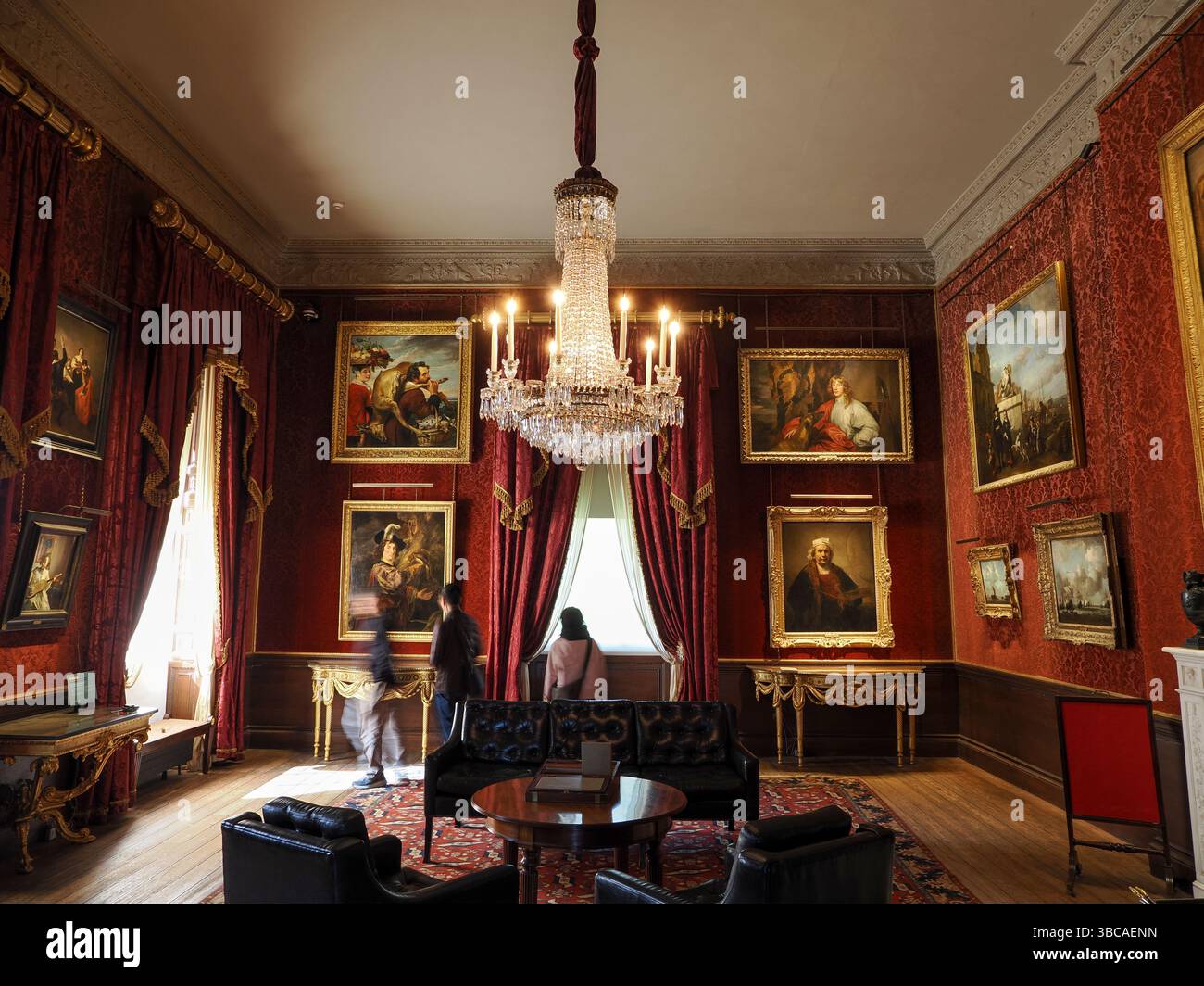 In basso a sinistra, Johannes Vermeer il chitarrista, dipinti a Kenwood House, Hampstead Heath, Hampstead, Londra, Inghilterra, REGNO UNITO, REGNO UNITO, Foto Stock
