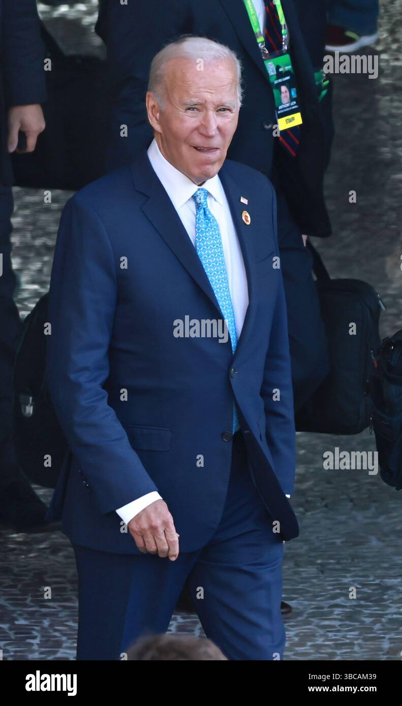 19 maggio 2025, Rio De Janeiro, Rio De Janeiro, Brasile: Rio de janeiro (rj), foto di joe biden/Cancer/president/Disease Ã¢â‚¬ del 18/11/2024, durante la riunione del g20 a rio de janeiro Ã¢â‚¬ in brasile. All'ex presidente degli stati uniti joe biden è stata diagnosticata una forma aggressiva di cancro alla prostata, ha detto il suo ufficio domenica (18). Secondo la dichiarazione, si tratta di un tumore con un punteggio di gleason di 9 (gruppo 5), già con metastasi ossea. Nonostante la sua gravità, la malattia è sensibile agli ormoni, che, secondo i medici, consente un trattamento considerato efficace. (Foto: Leco Viana/Thenews2 Foto Stock