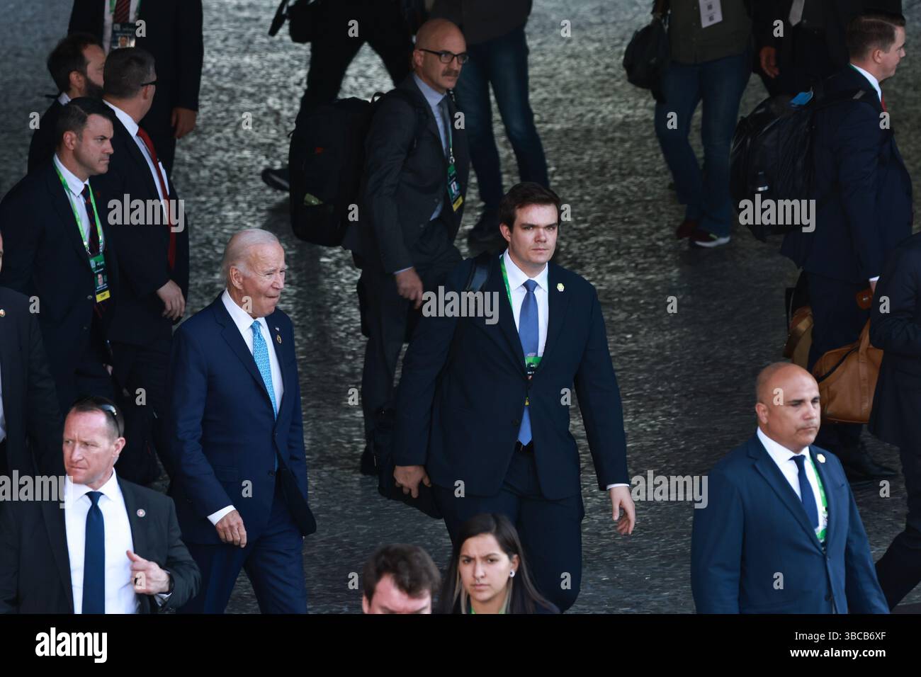 19 maggio 2025, Rio De Janeiro, Rio De Janeiro, Brasile: Rio de janeiro (rj), foto di joe biden/Cancer/president/Disease Ã¢â‚¬ del 18/11/2024, durante la riunione del g20 a rio de janeiro Ã¢â‚¬ in brasile. All'ex presidente degli stati uniti joe biden è stata diagnosticata una forma aggressiva di cancro alla prostata, ha detto il suo ufficio domenica (18). Secondo la dichiarazione, si tratta di un tumore con un punteggio di gleason di 9 (gruppo 5), già con metastasi ossea. Nonostante la sua gravità, la malattia è sensibile agli ormoni, che, secondo i medici, consente un trattamento considerato efficace. (Foto: Leco Viana/Thenews2 Foto Stock